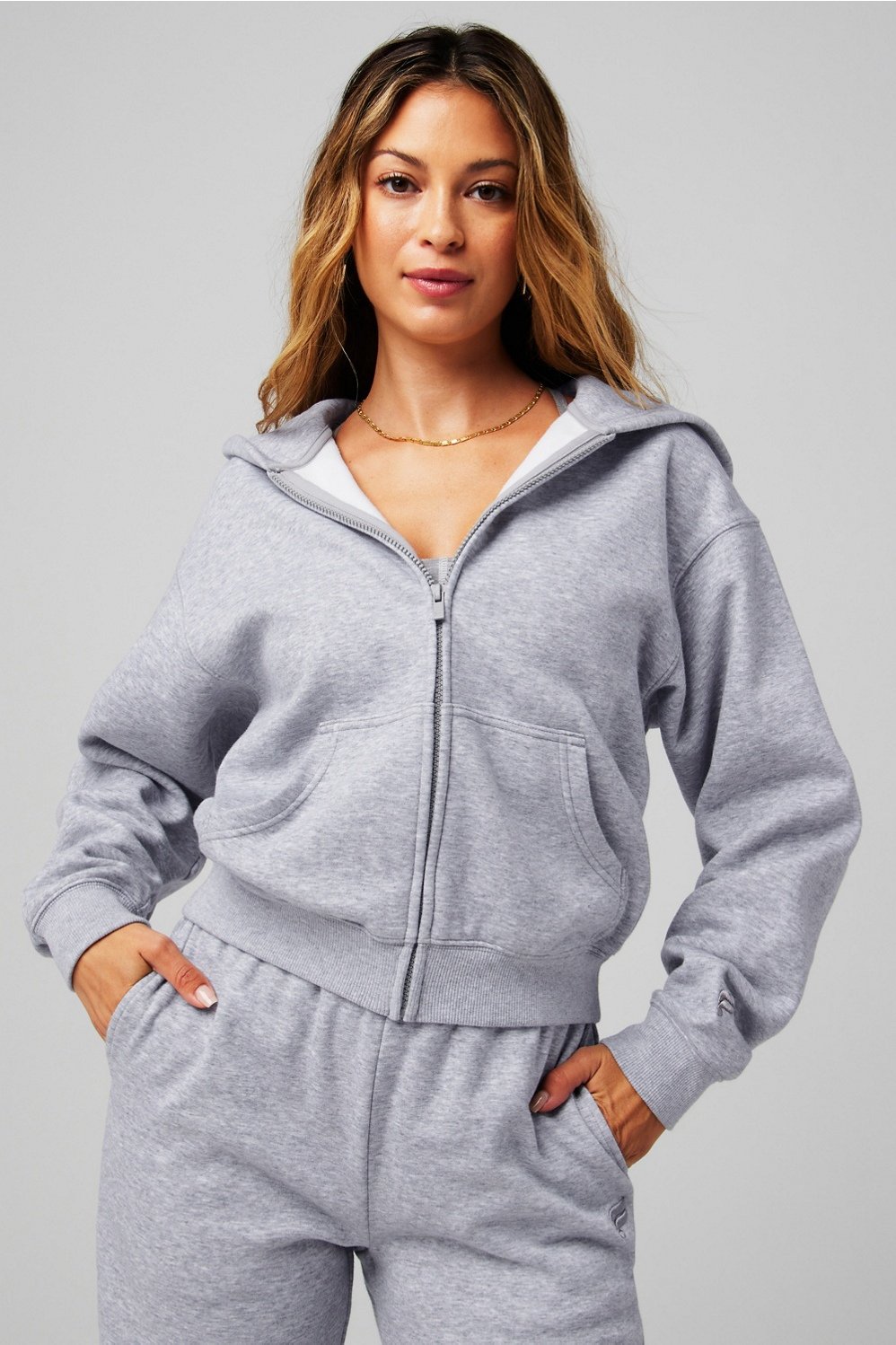 Fabletics Cozy Fleece Full Zip Hoodie