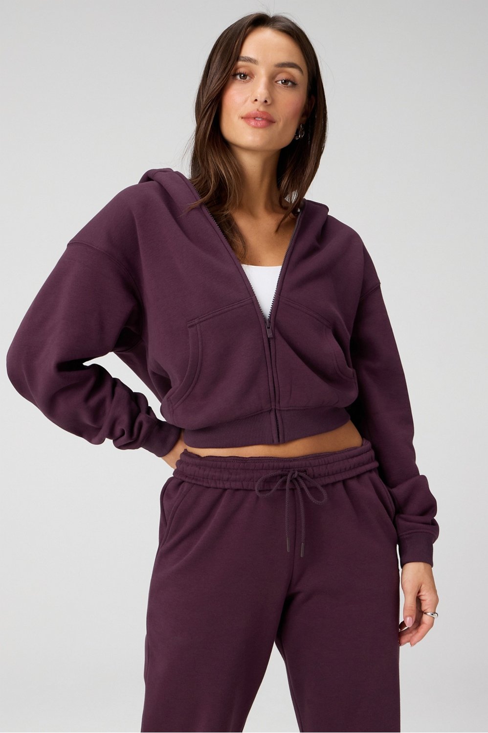 Fabletics Cozy Fleece Full Zip Hoodie