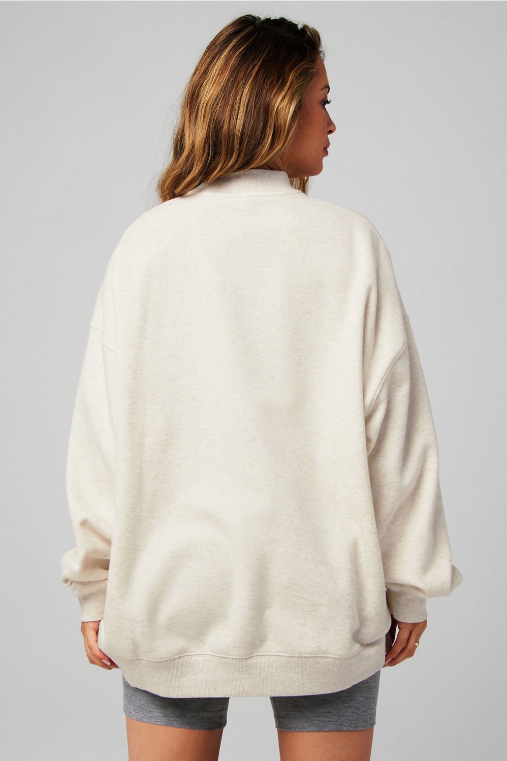 Fabletics Cozy Fleece Oversized Mock Neck Sweatshirt