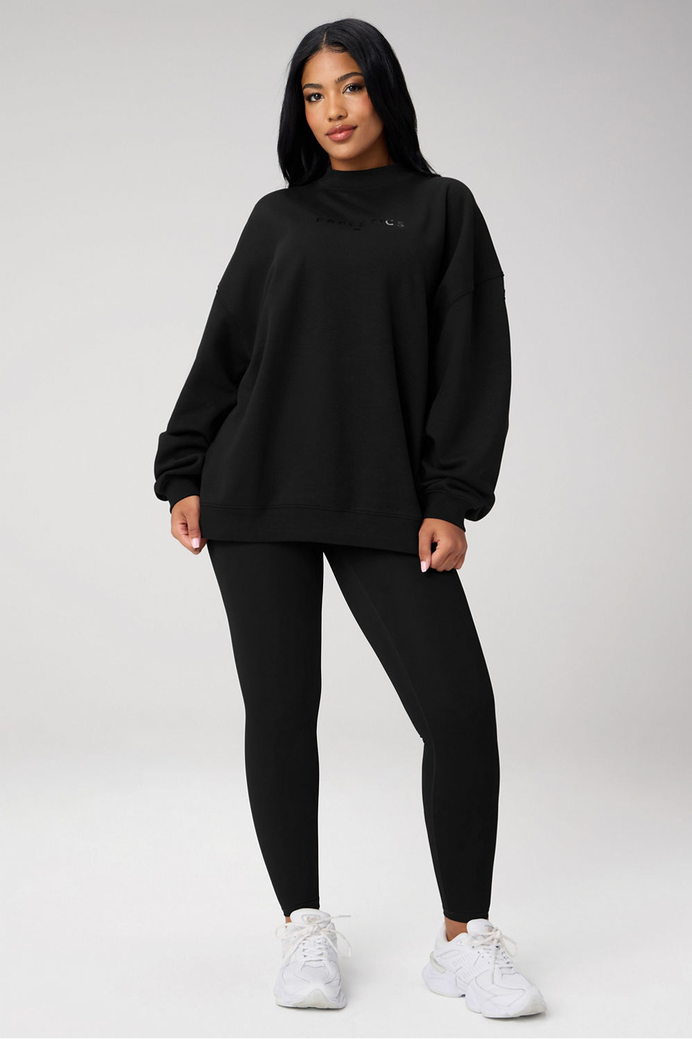 Fabletics Cozy Fleece Oversized Mock Neck Sweatshirt