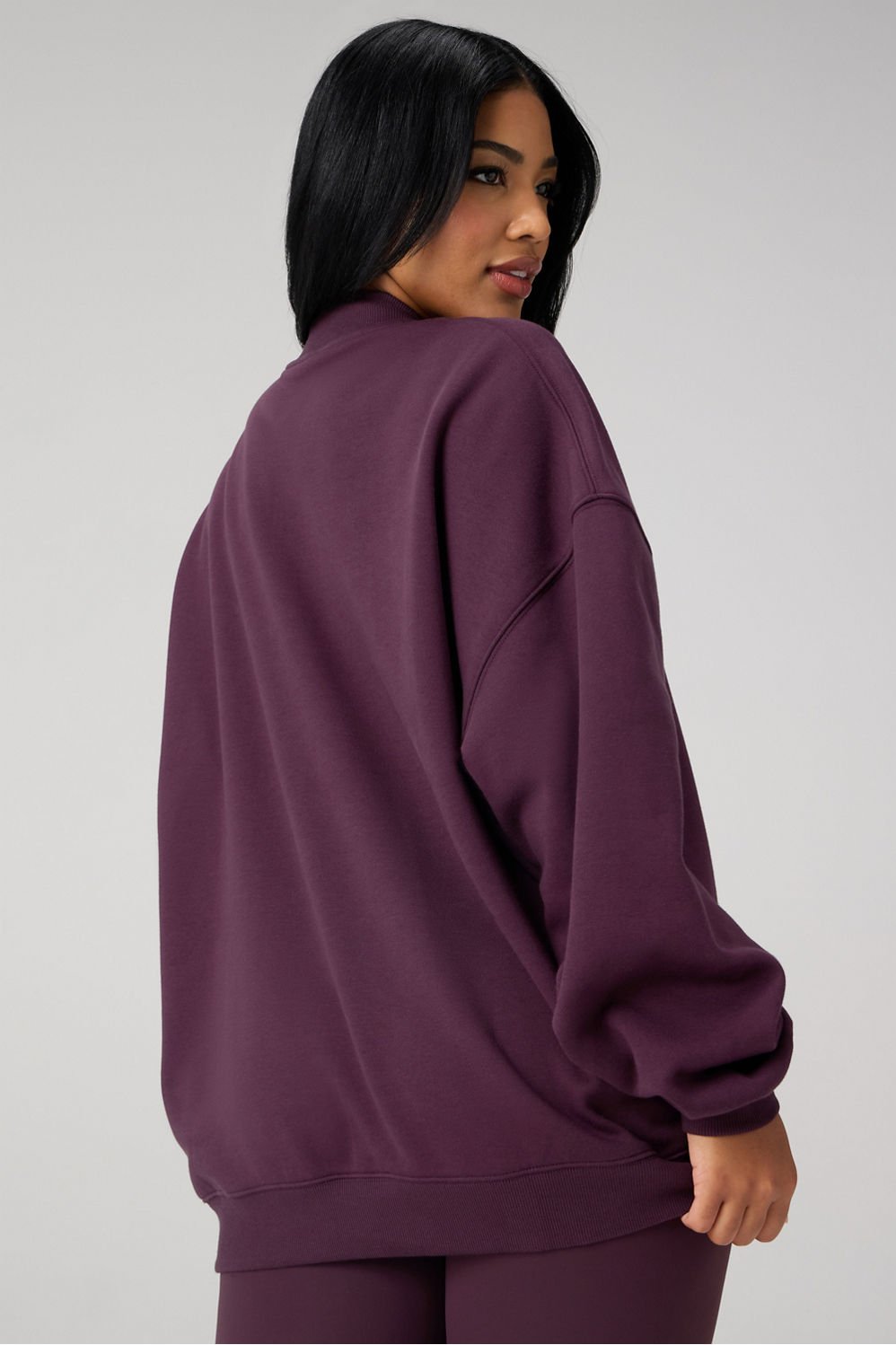 Fabletics Cozy Fleece Oversized Mock Neck Sweatshirt