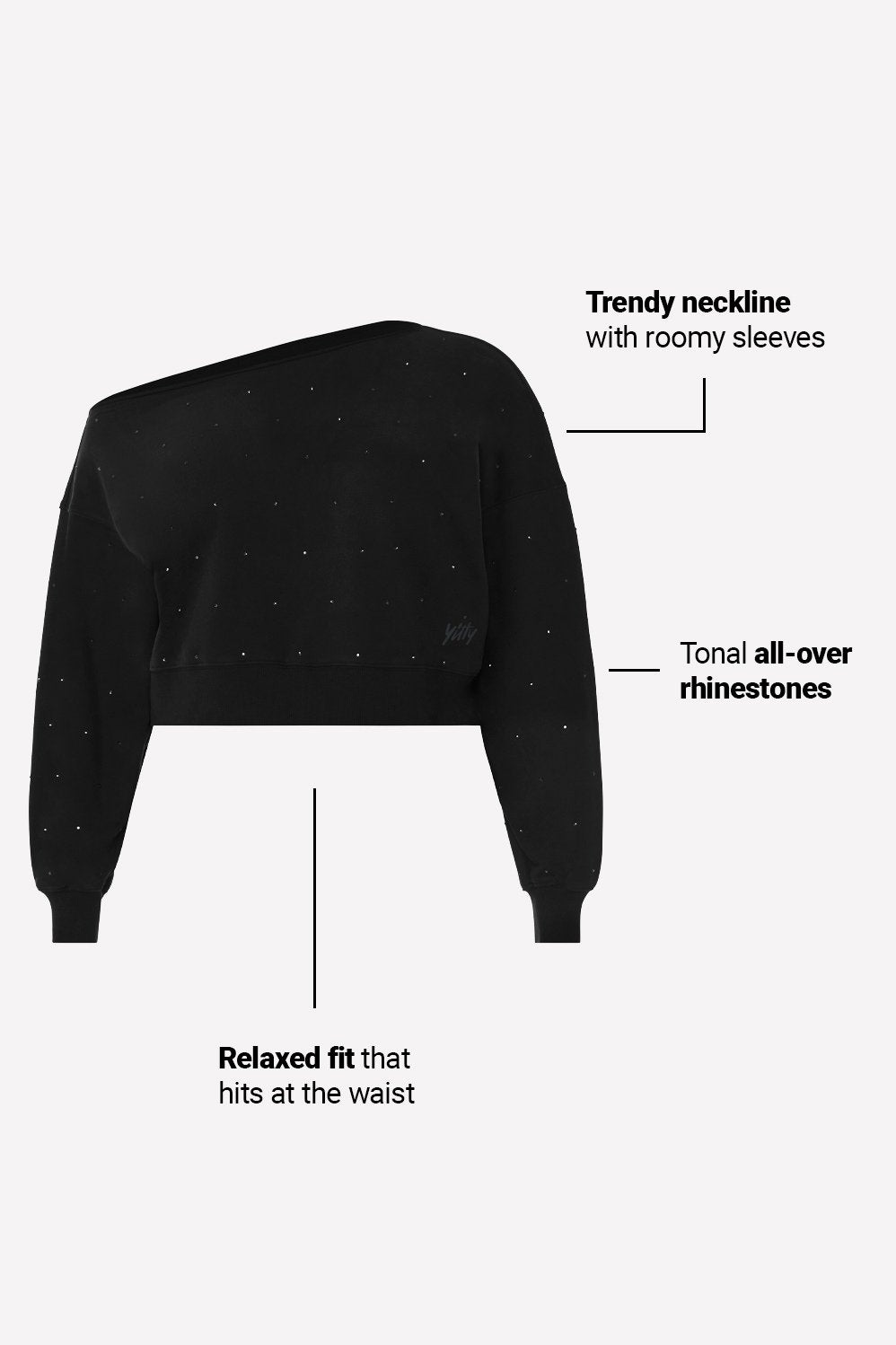 Fabletics Bling Thing Off-The-Shoulder Sweatshirt