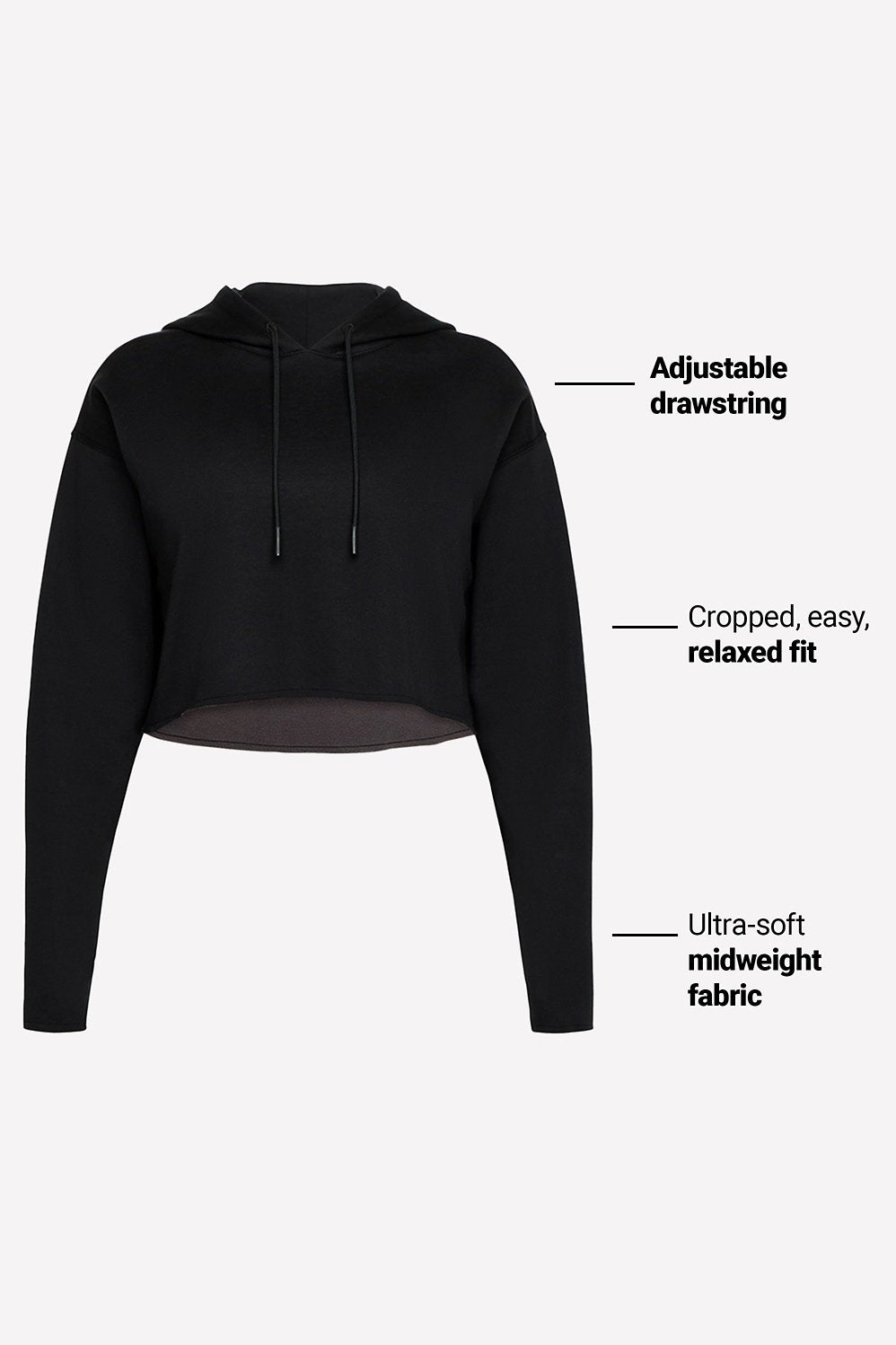 Fabletics Cozy Fleece Everyday Cropped Hoodie