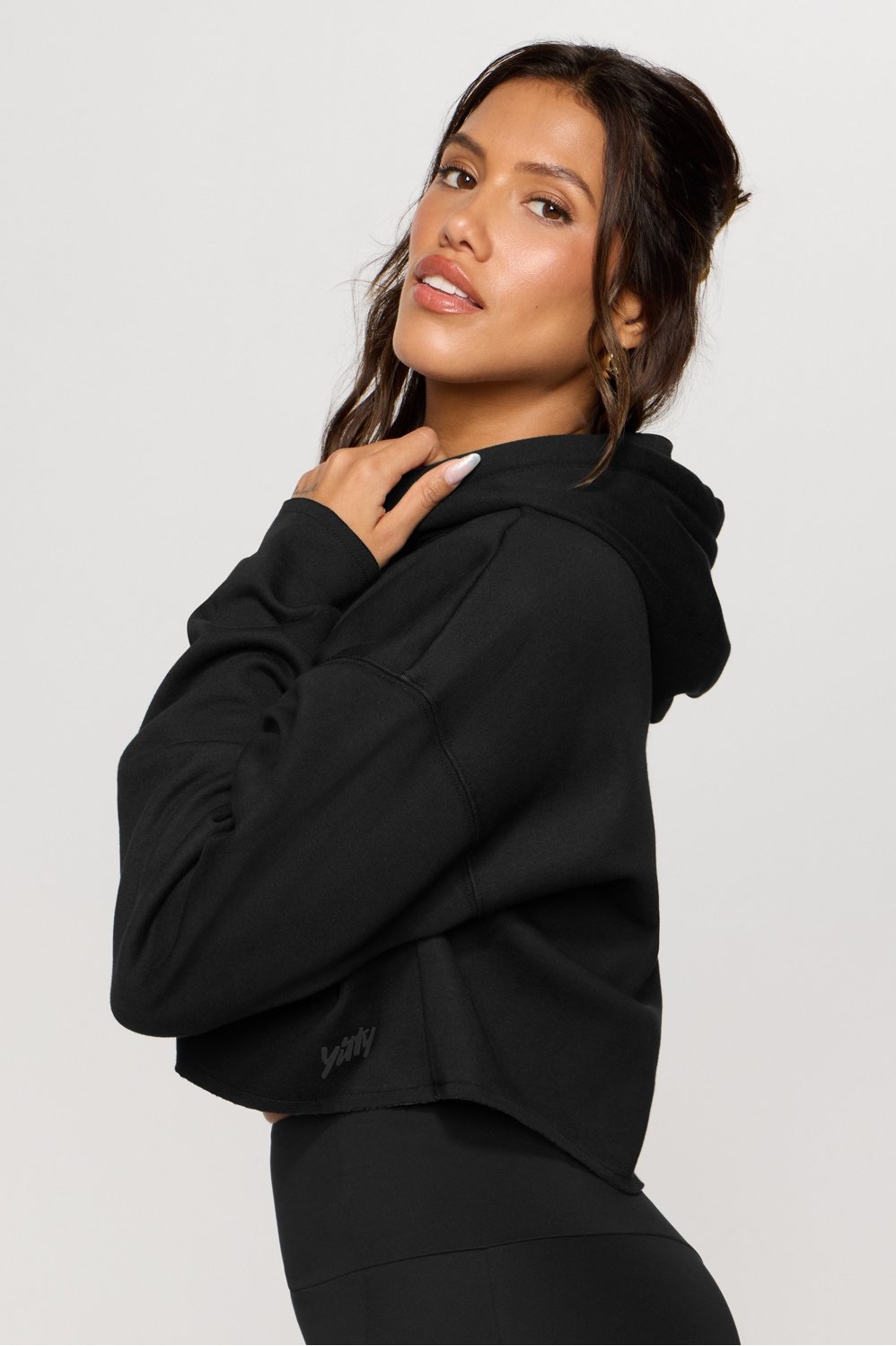 Fabletics Cozy Fleece Everyday Cropped Hoodie