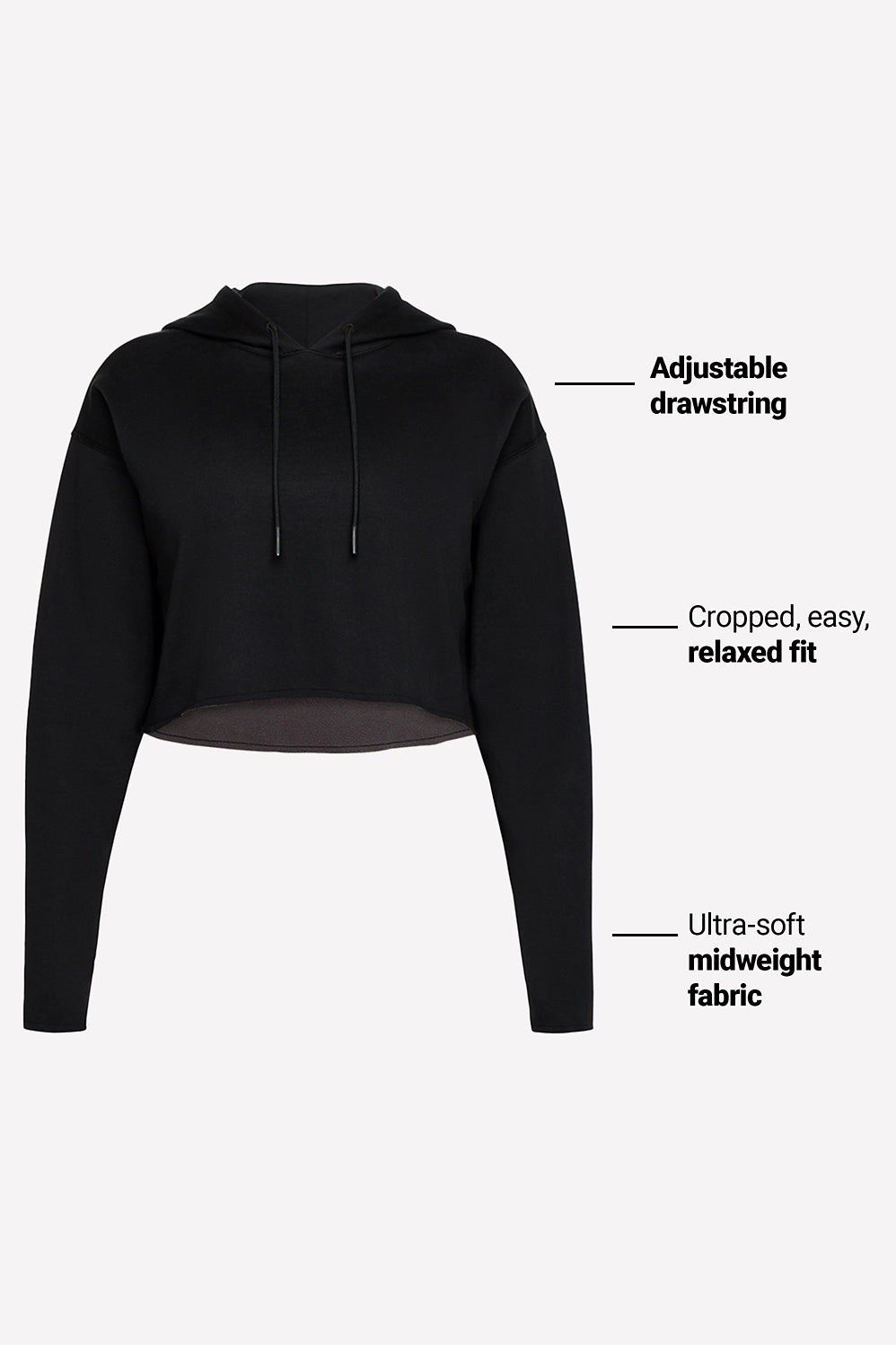 Fabletics Cozy Fleece Everyday Cropped Hoodie