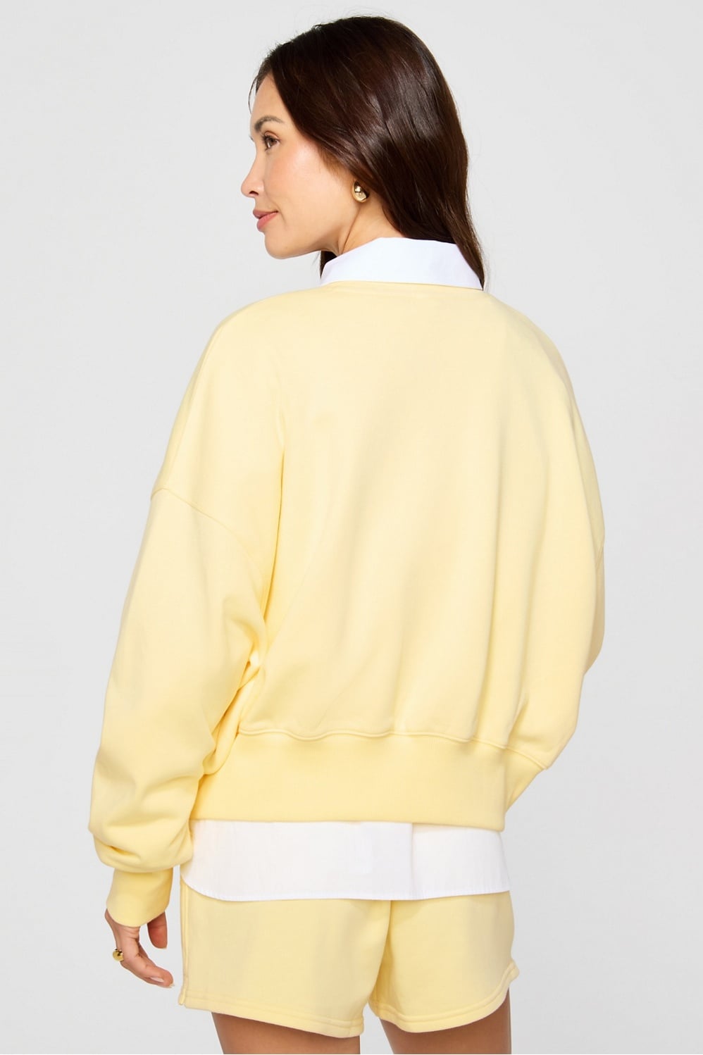 Fabletics Year Round Terry Crew Neck Sweatshirt