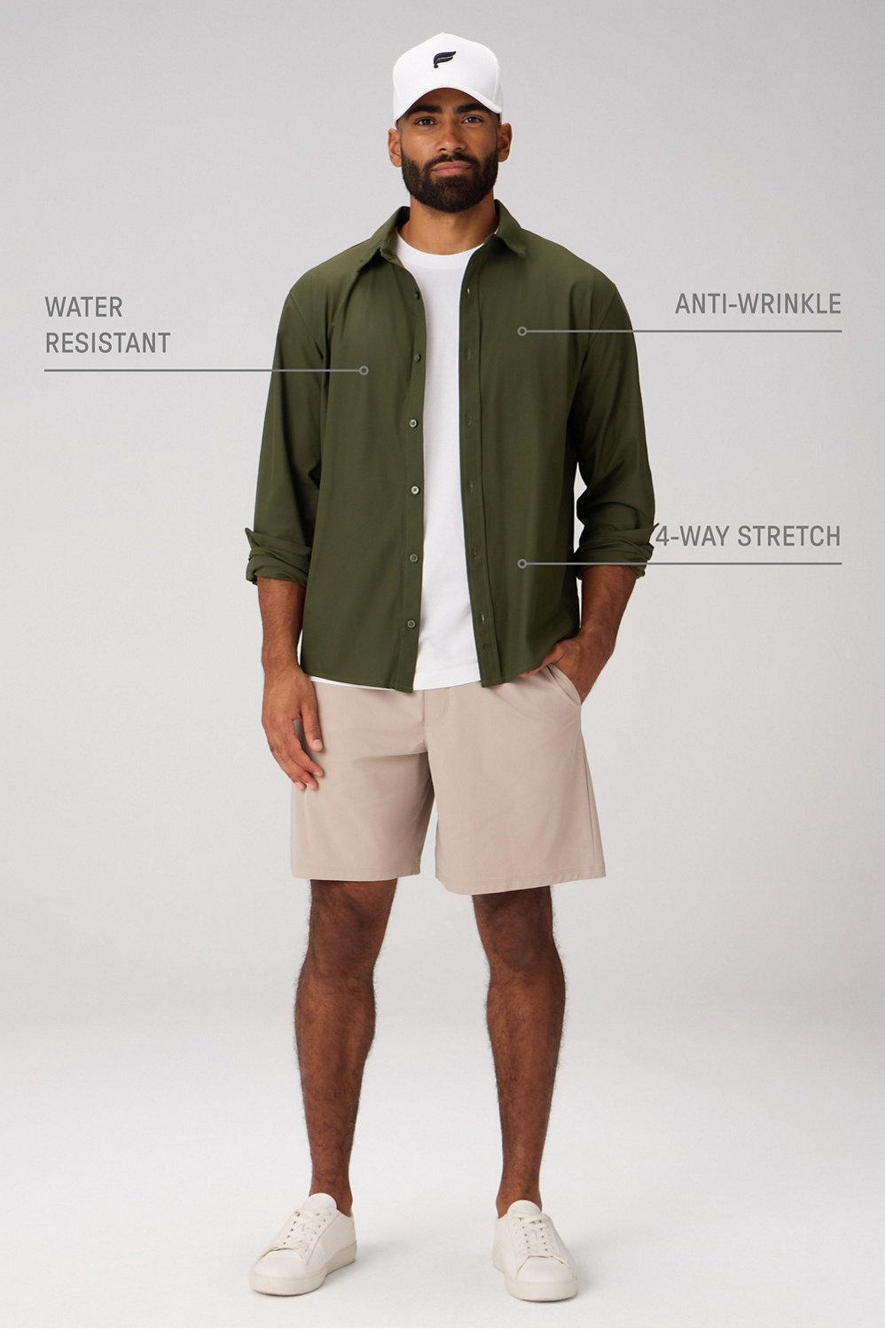 Fabletics The Don Long Sleeve Button Up (Classic Fit)