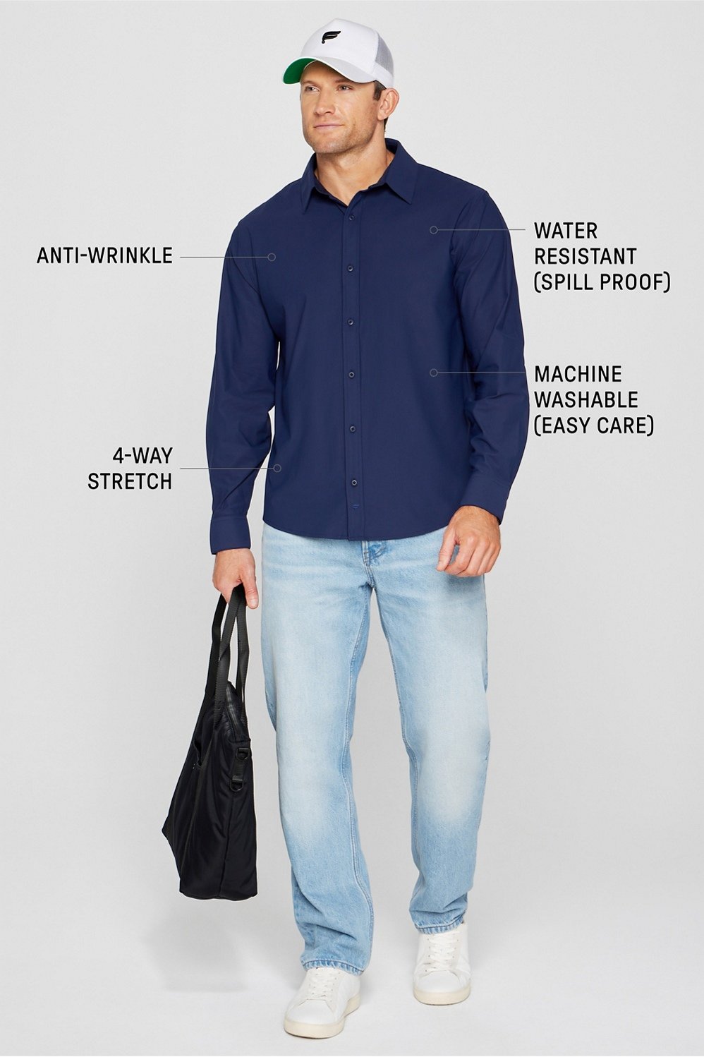 Fabletics The Don Long Sleeve Button Up (Classic Fit)