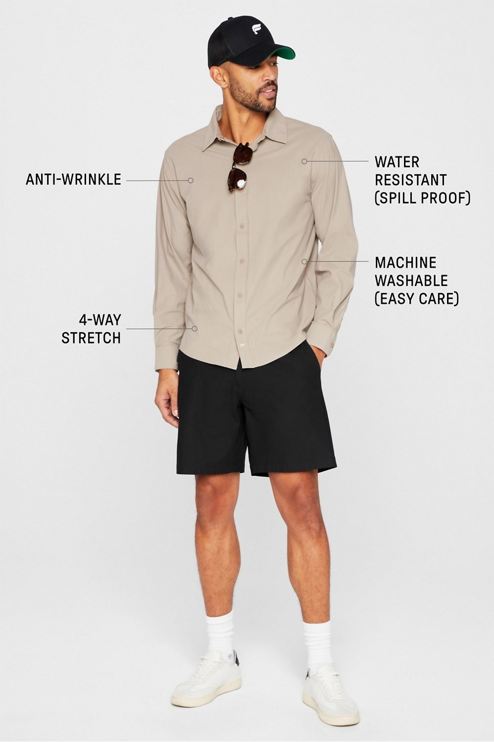 Fabletics The Don Long Sleeve Button Up (Classic Fit)