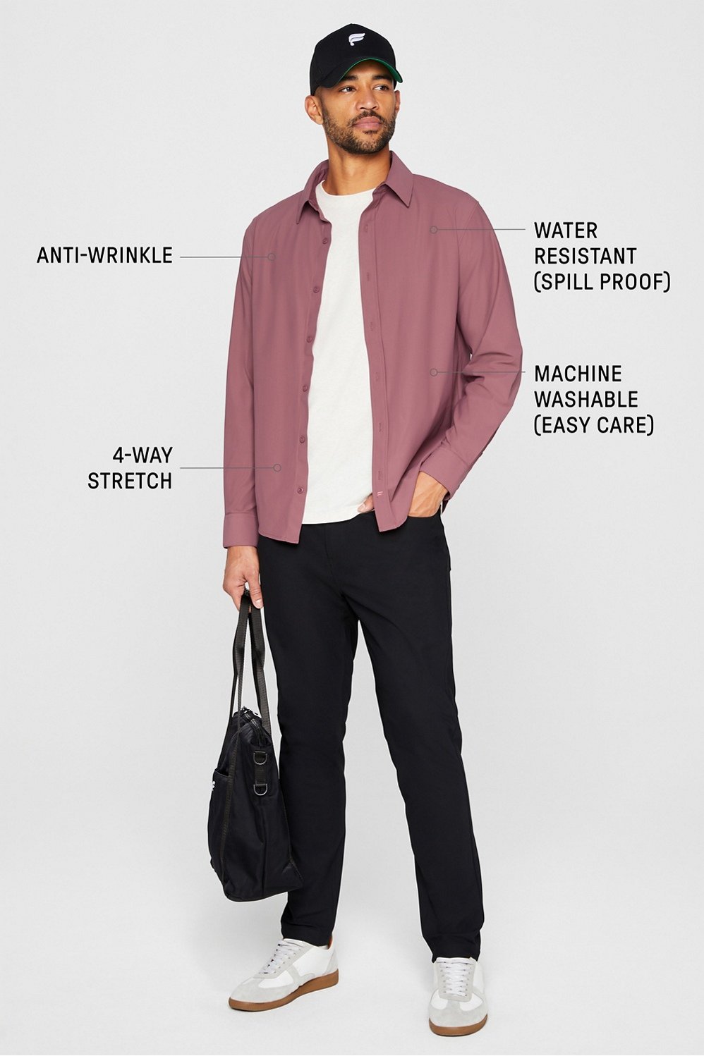 Fabletics The Don Long Sleeve Button Up (Classic Fit)