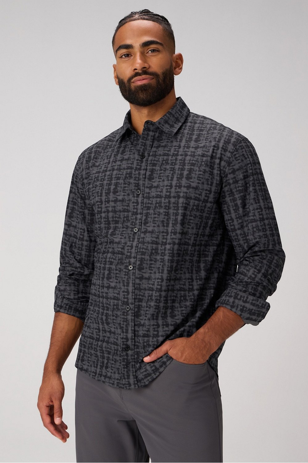 Fabletics The Don Long Sleeve Button Up (Slim Fit)