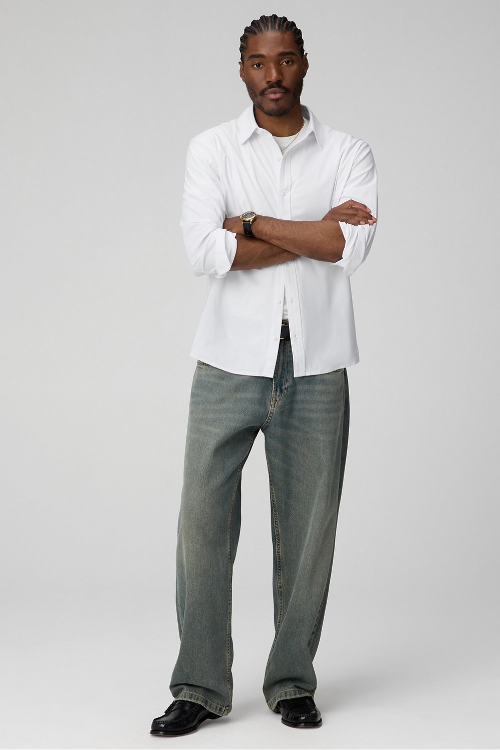 Fabletics The Don Long Sleeve Button Up (Slim Fit)