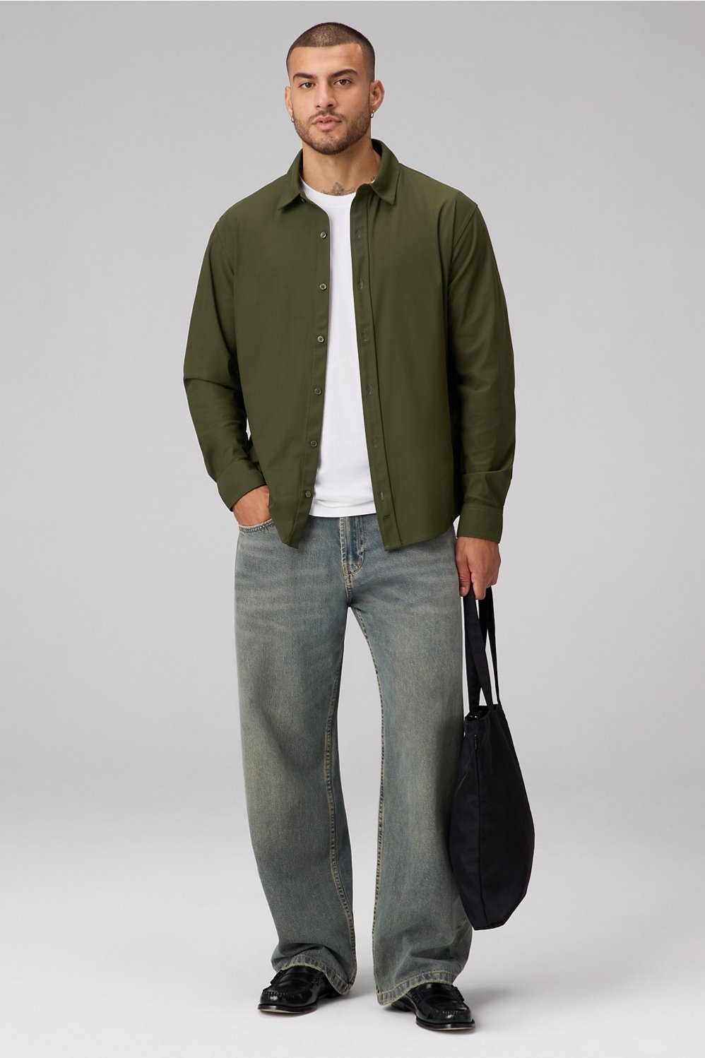 Fabletics The Don Long Sleeve Button Up (Slim Fit)
