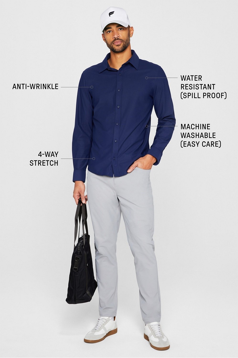 Fabletics The Don Long Sleeve Button Up (Slim Fit)