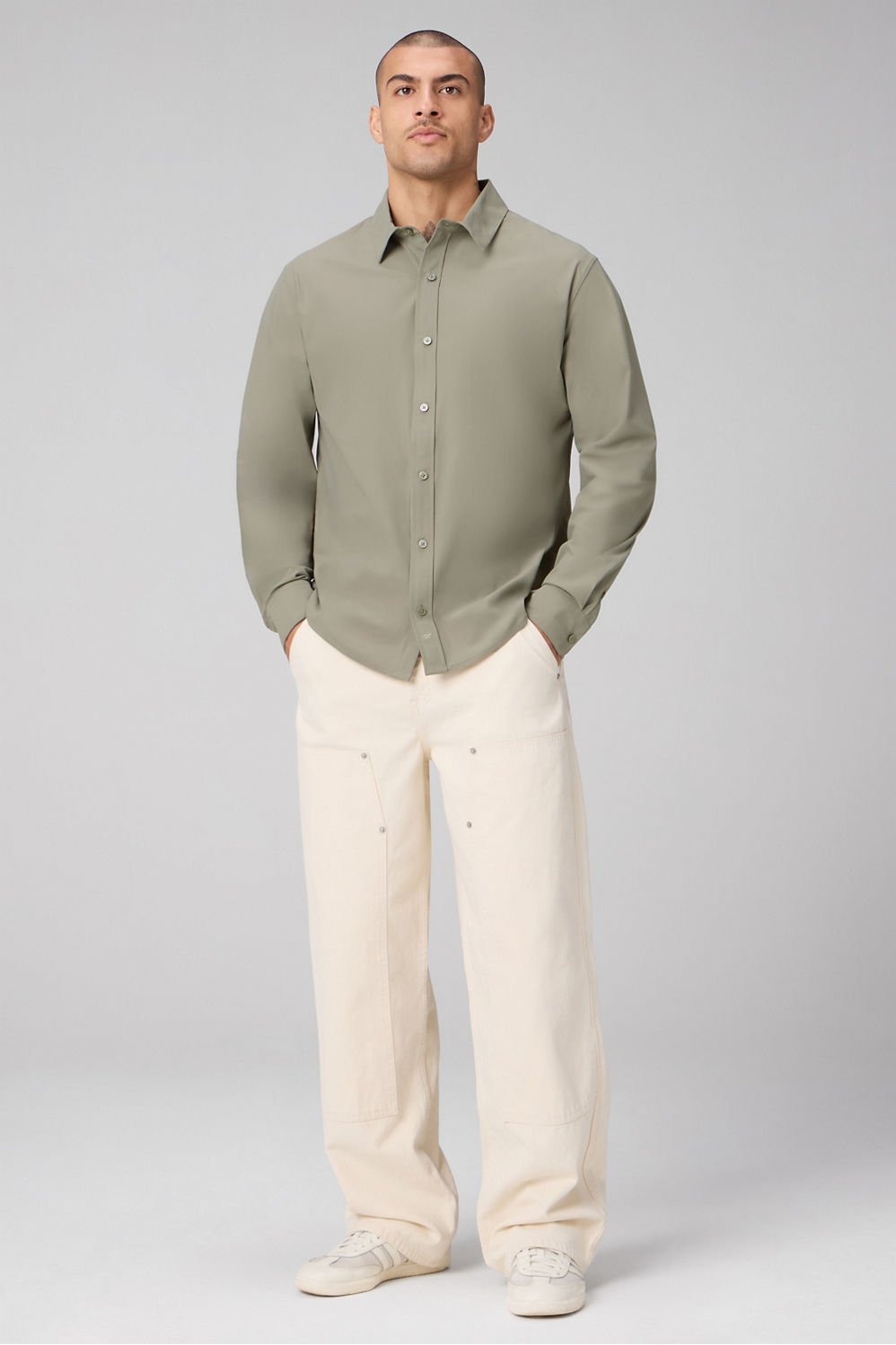 Fabletics The Don Long Sleeve Button Up (Slim Fit)