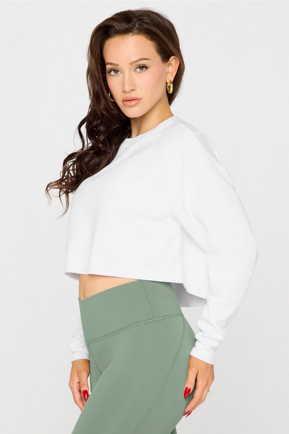 Fabletics Cozy Fleece Everyday Cropped Crew
