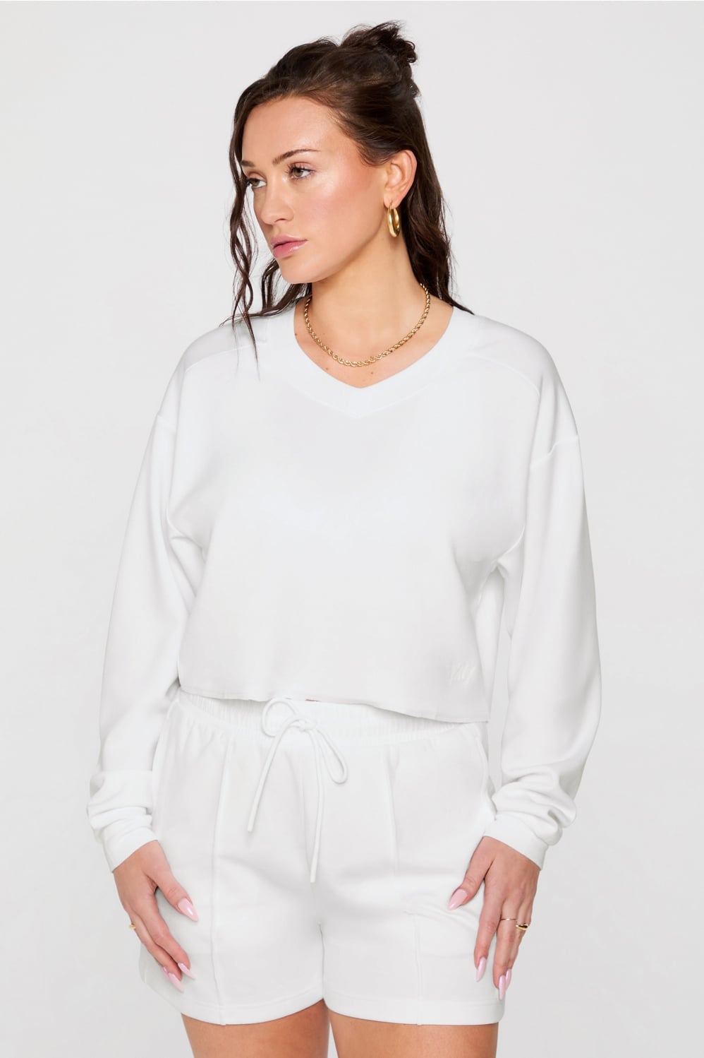 Fabletics So Sleek Modal Cropped Sweatshirt