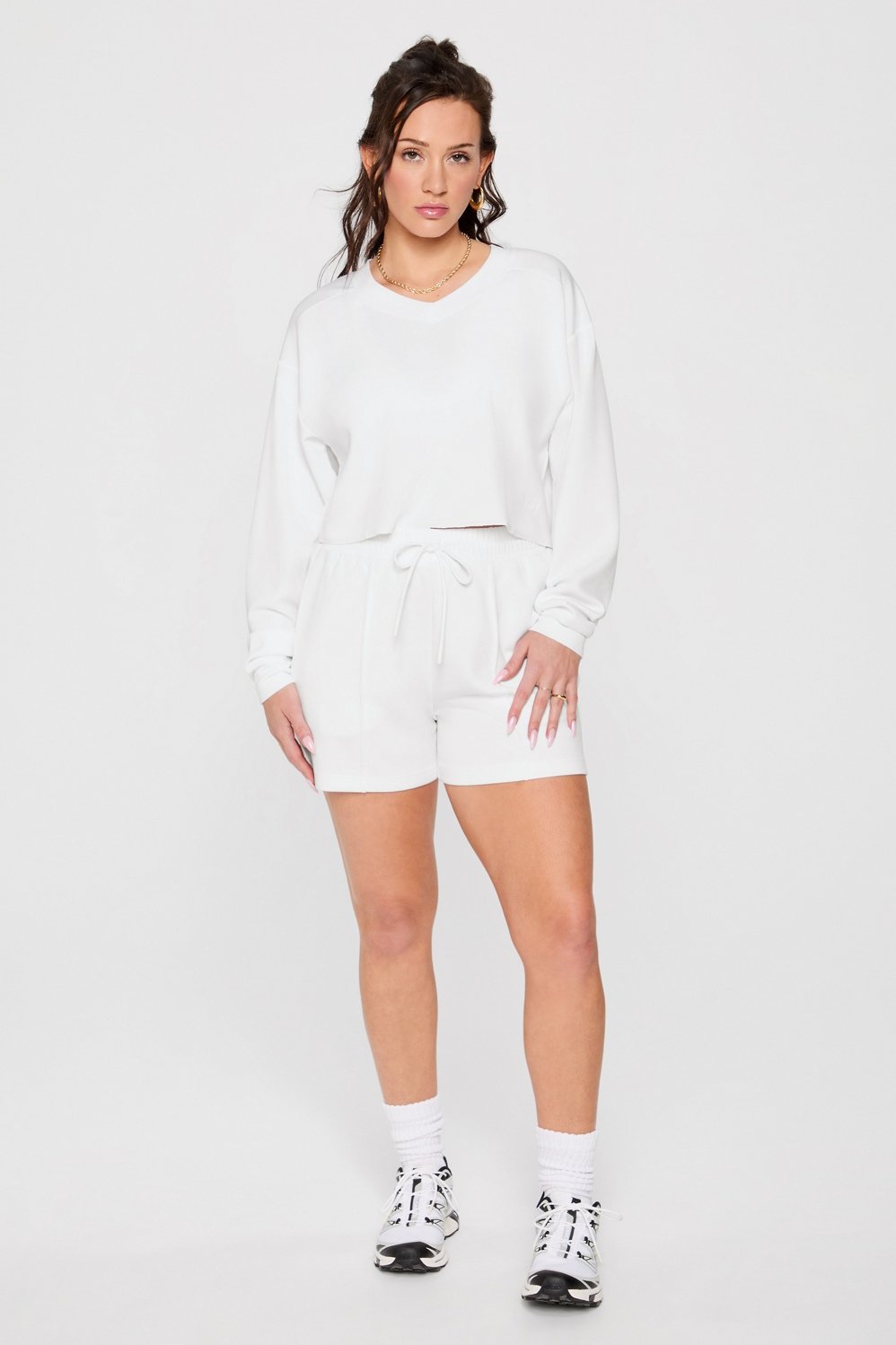 Fabletics So Sleek Modal Cropped Sweatshirt