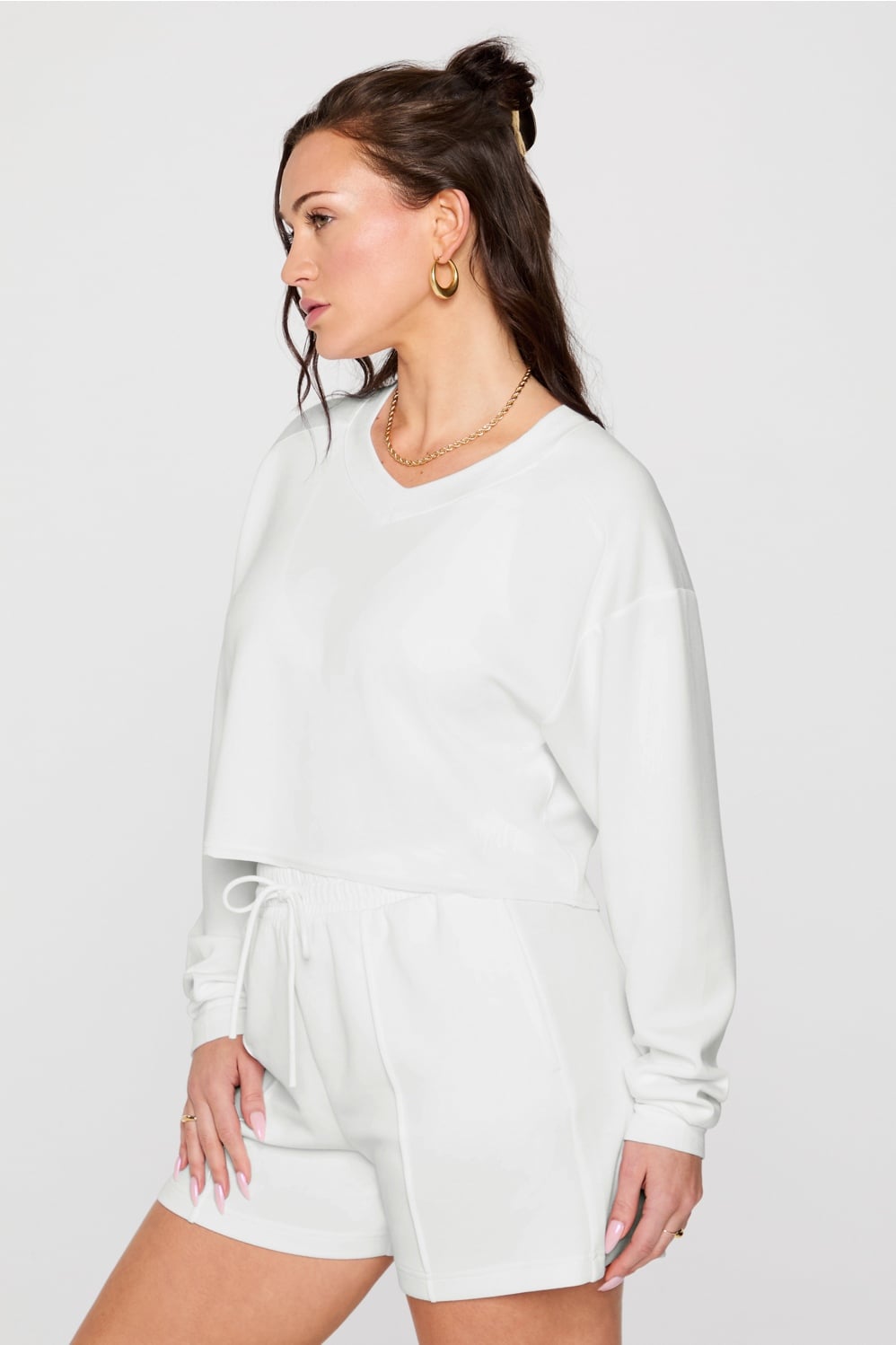 Fabletics So Sleek Modal Cropped Sweatshirt