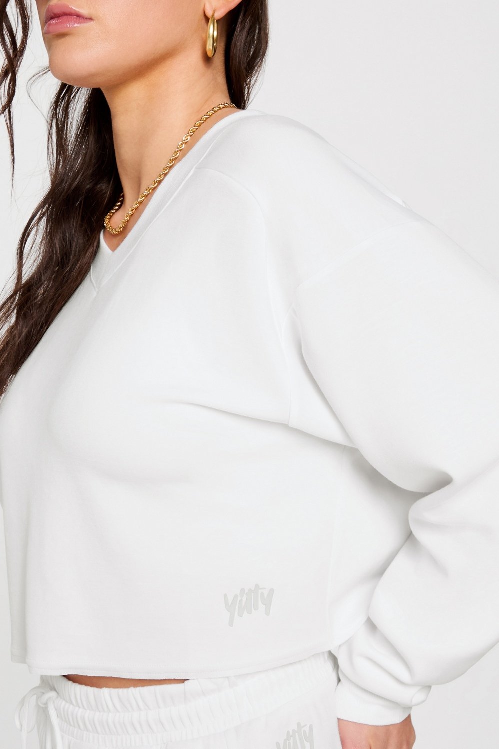Fabletics So Sleek Modal Cropped Sweatshirt