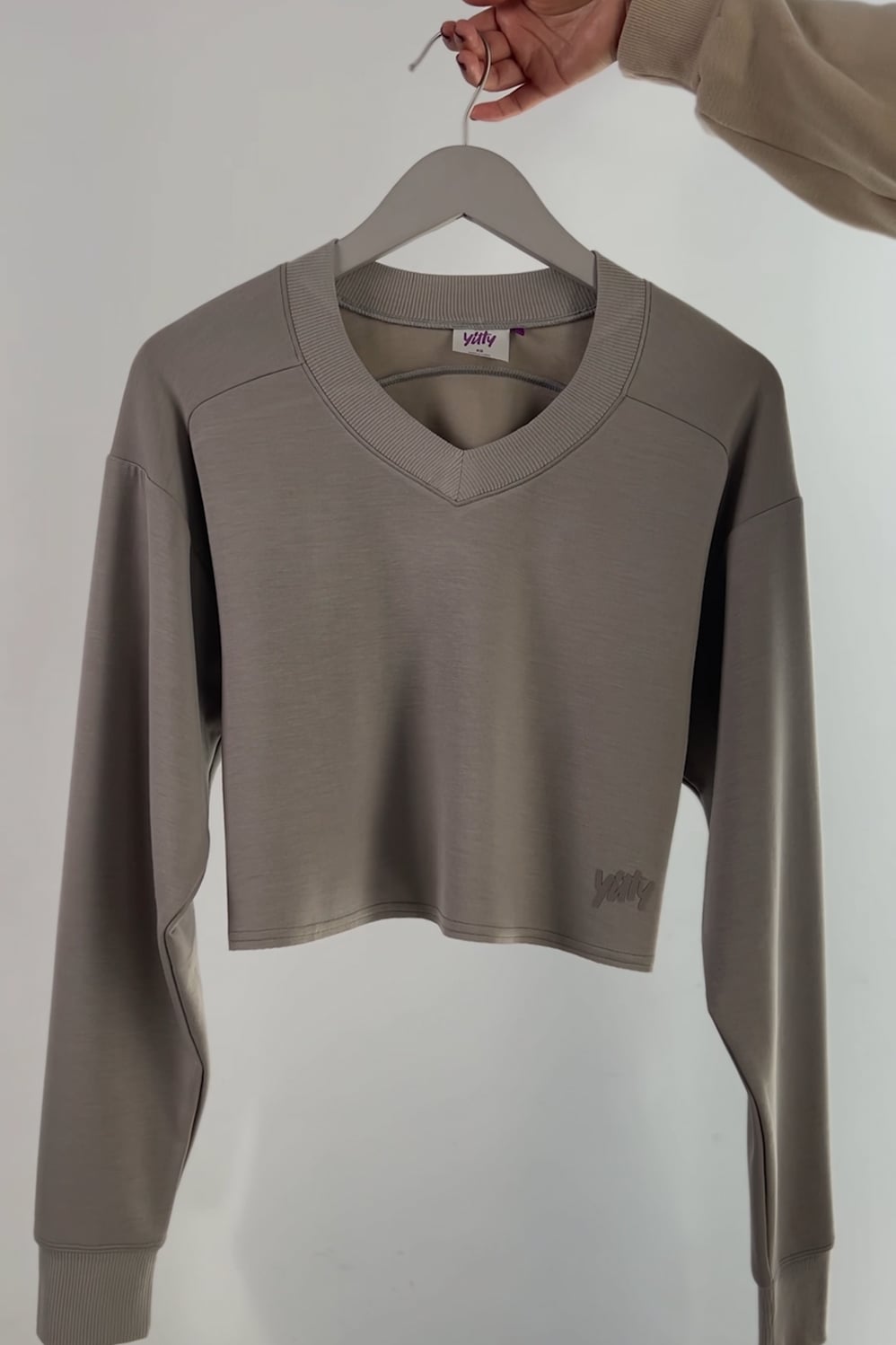 Fabletics So Sleek Modal Cropped Sweatshirt