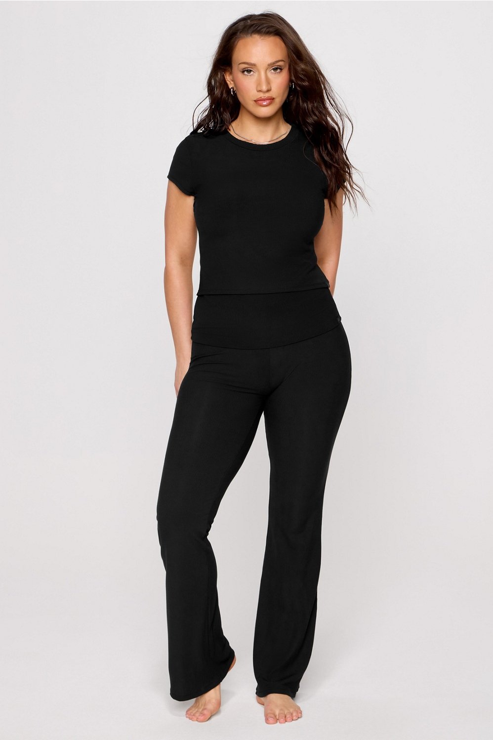 Fabletics Soft Rib Foldover Pant