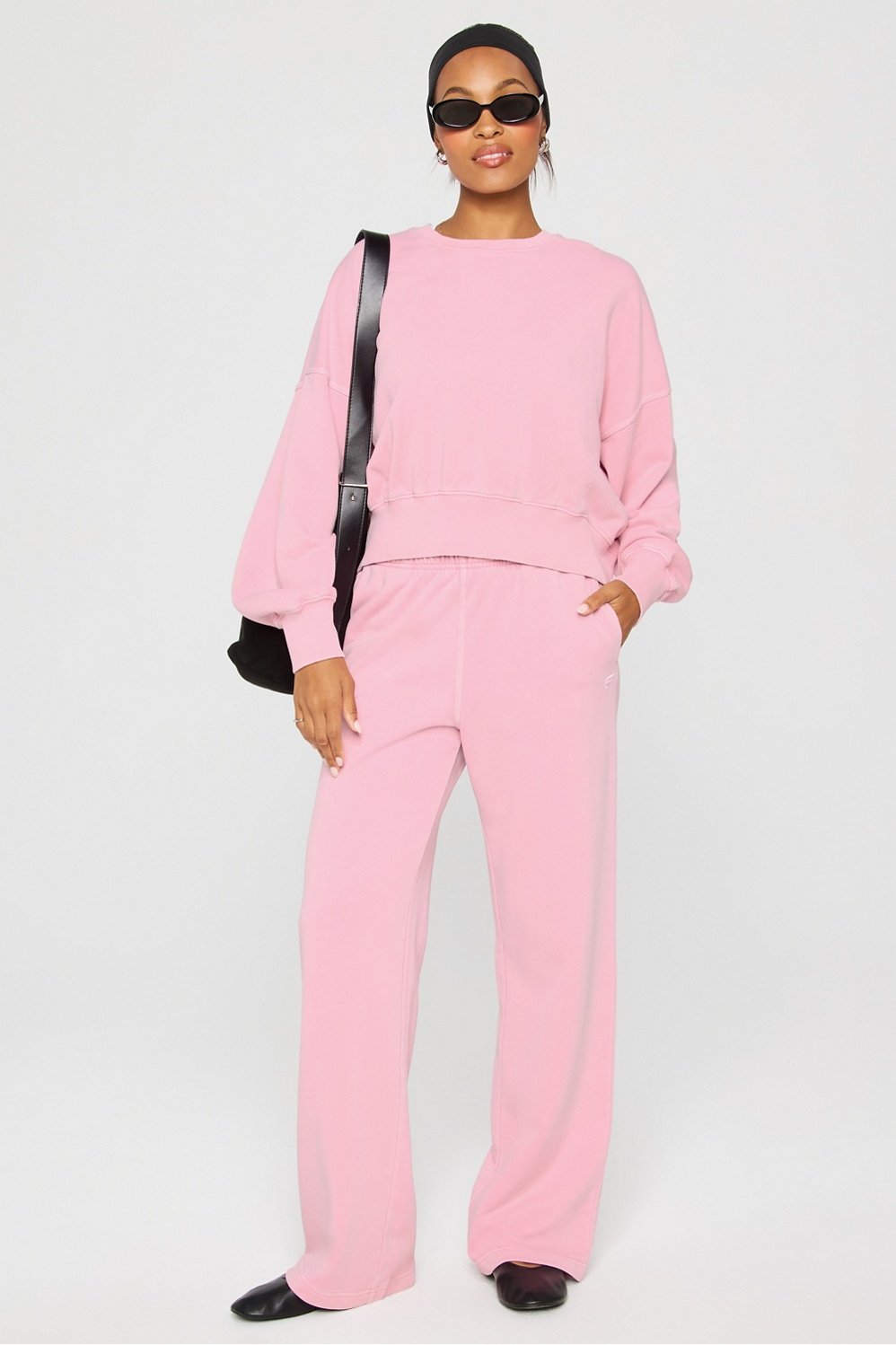 Fabletics Year Round Terry Crew Neck Sweatshirt