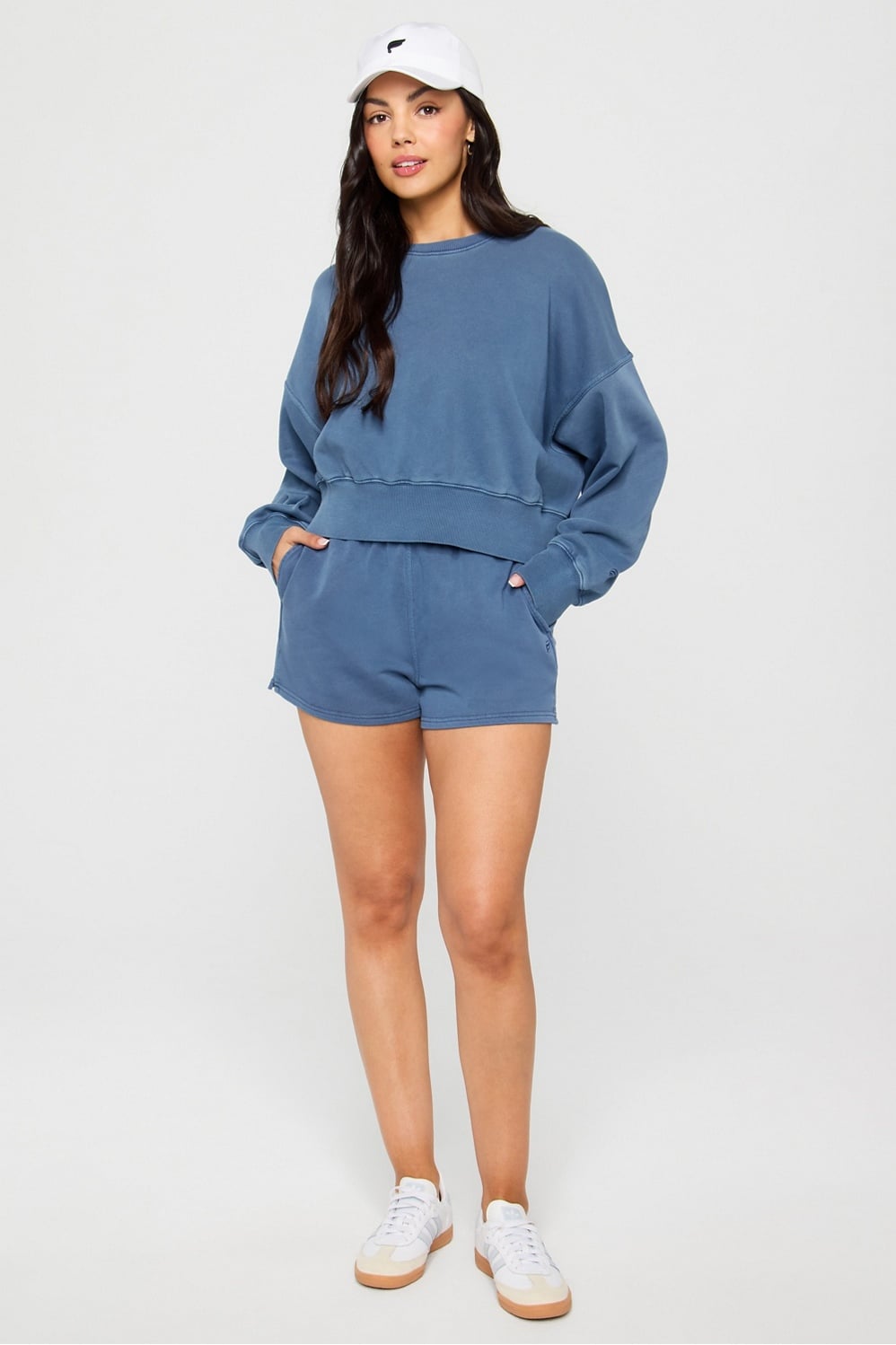 Fabletics Year Round Terry Crew Neck Sweatshirt