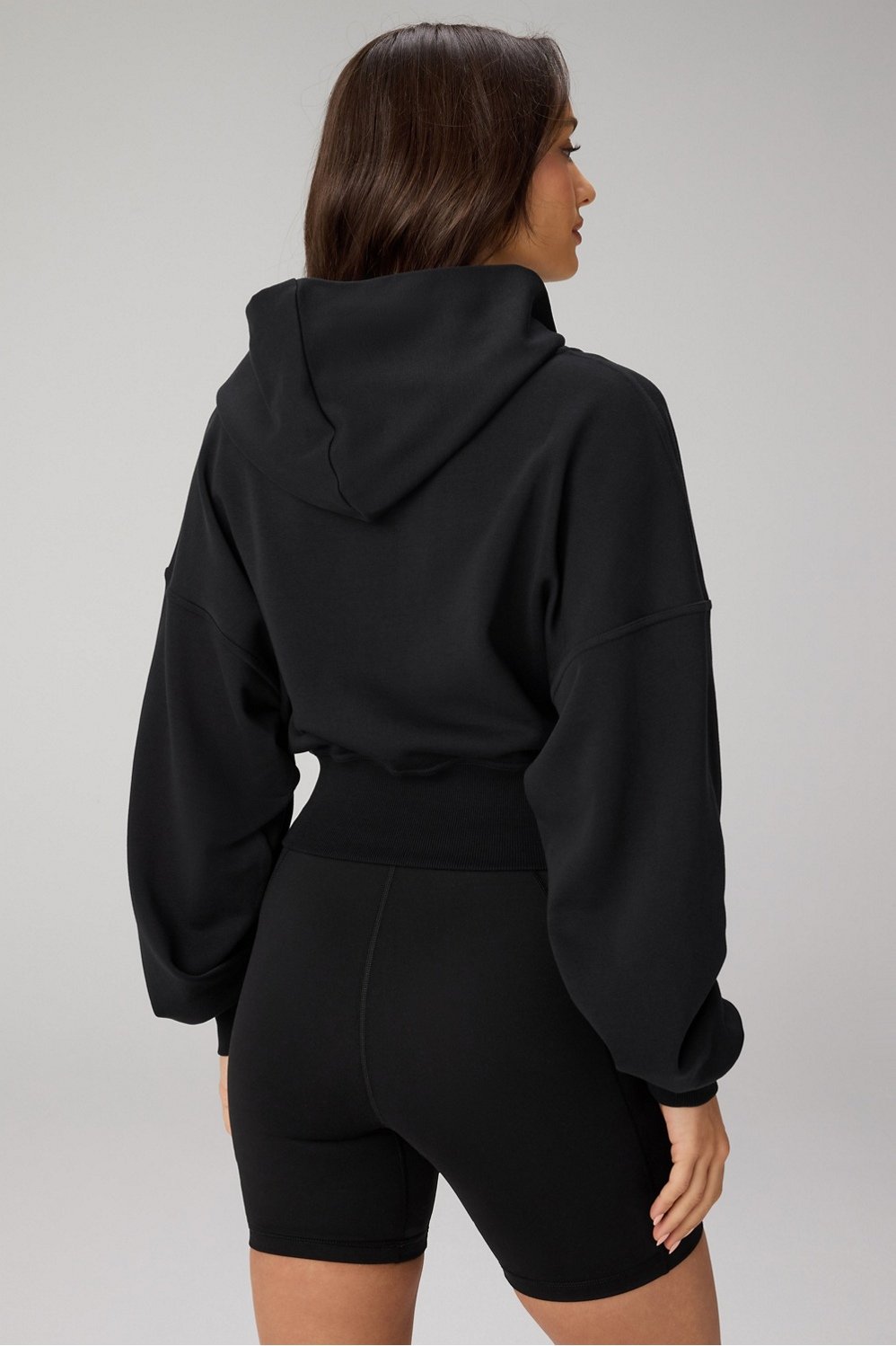 Fabletics Year Round Terry Cropped Full-Zip Hoodie