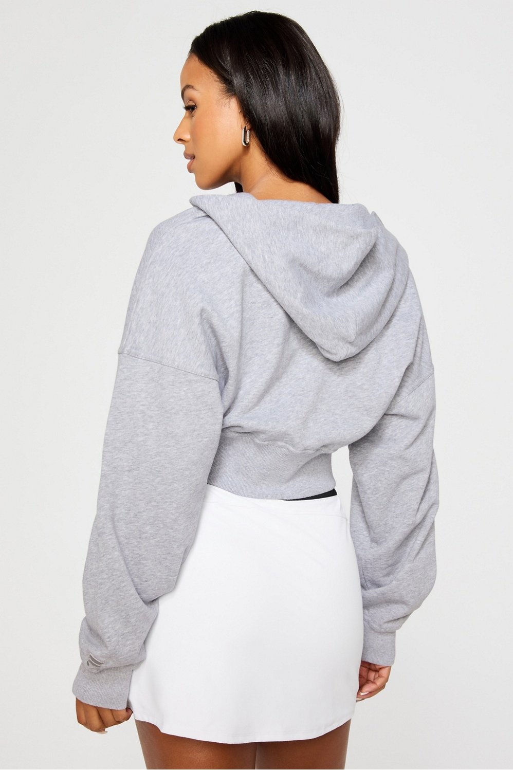 Fabletics Year Round Terry Cropped Full-Zip Hoodie
