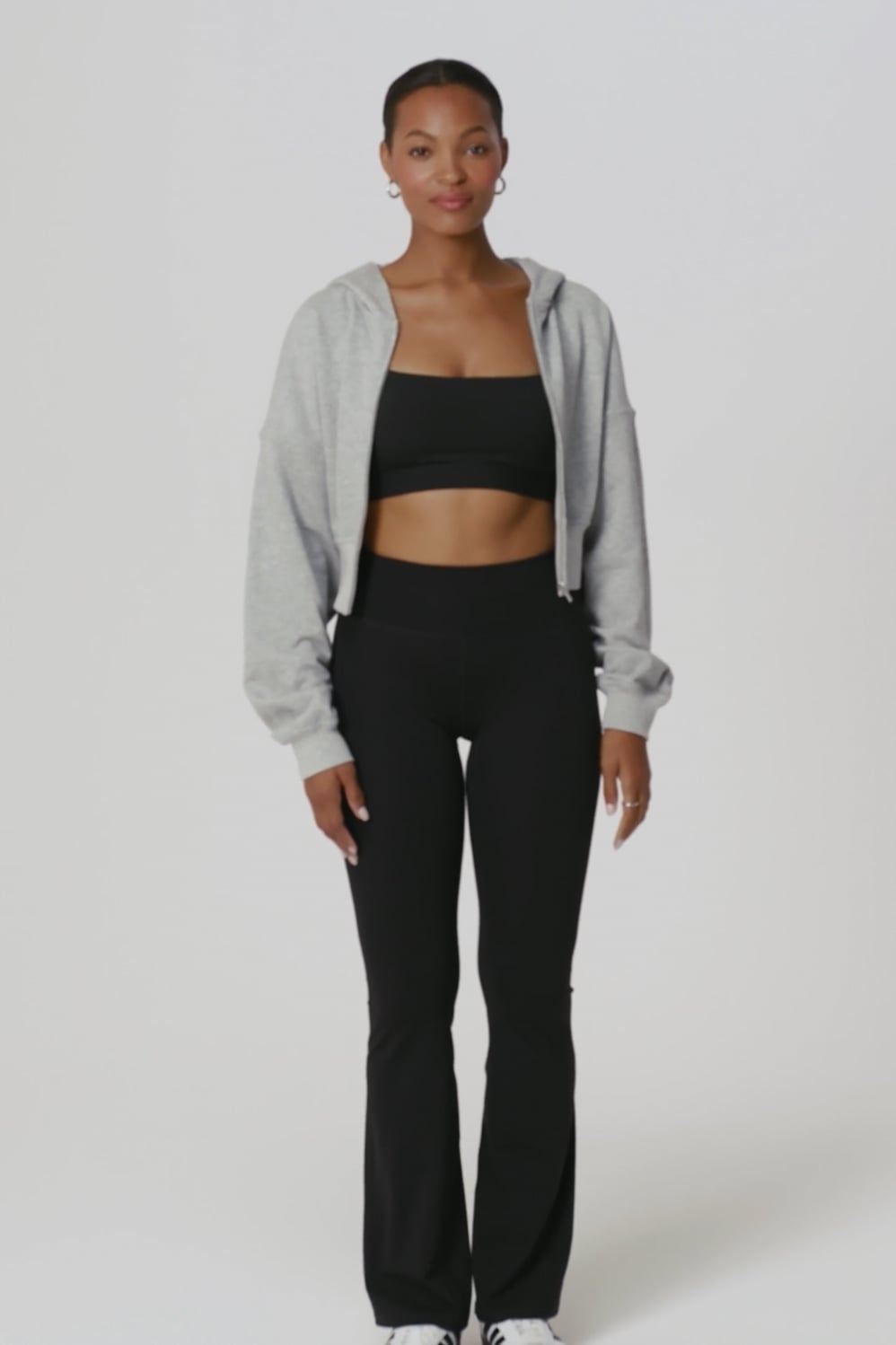 Fabletics Year Round Terry Cropped Full-Zip Hoodie