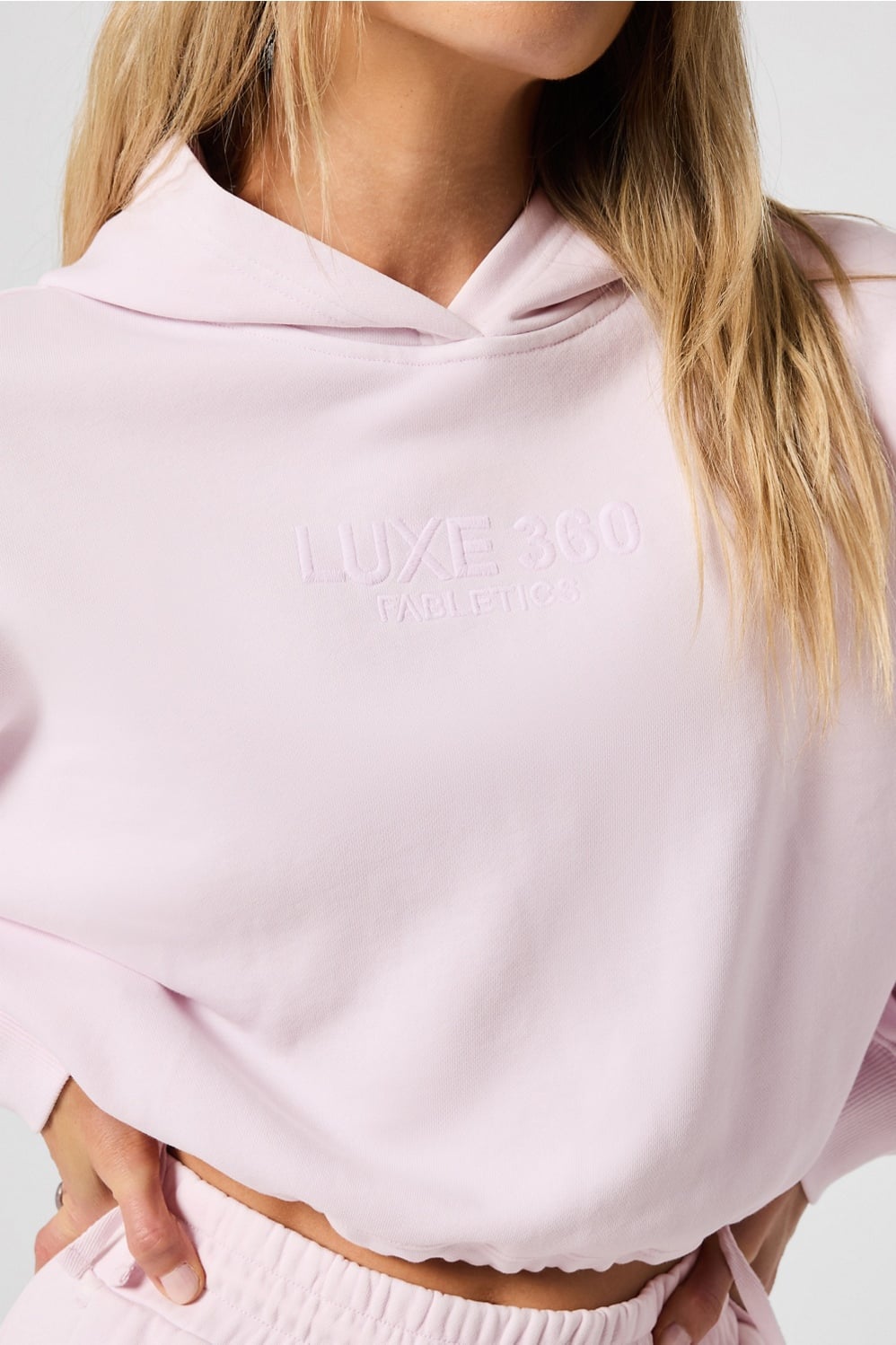Fabletics Year Round Terry Luxe Cropped Hoodie