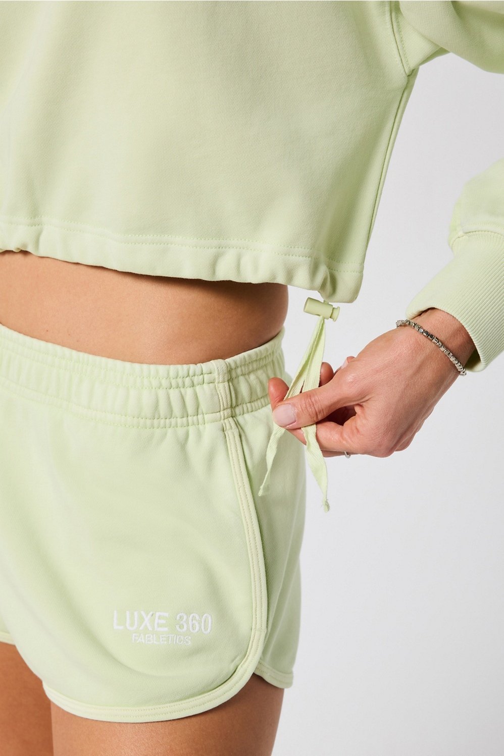 Fabletics Year Round Terry Luxe Cropped Hoodie