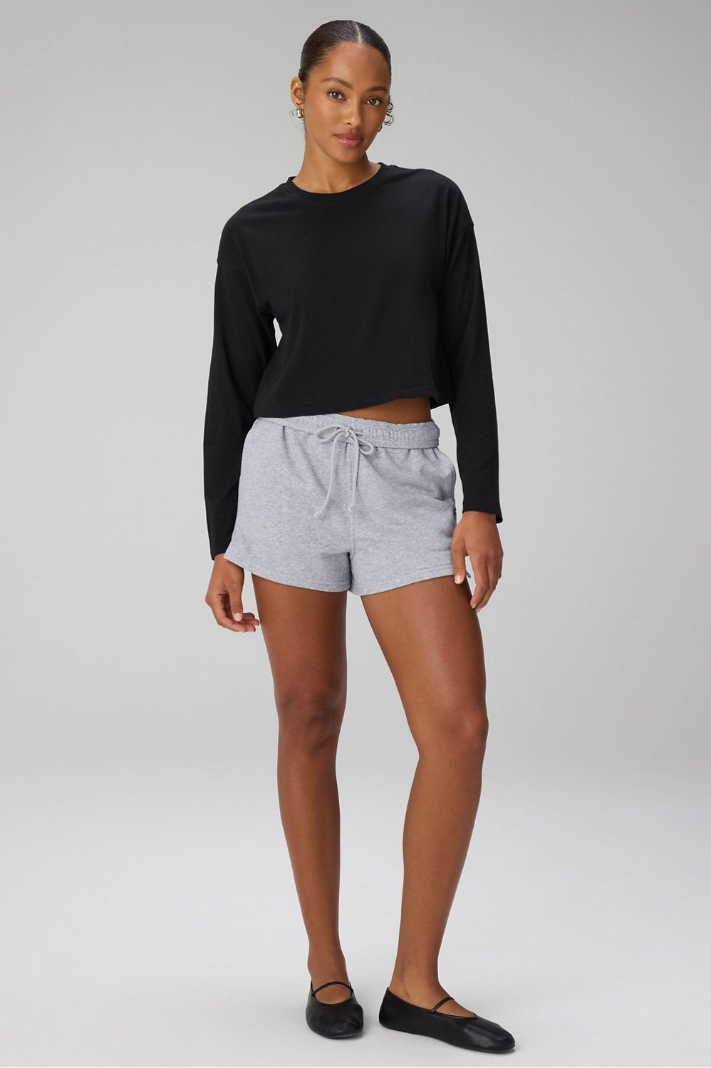 Fabletics 100% Cotton Boxy Long Sleeve Tee