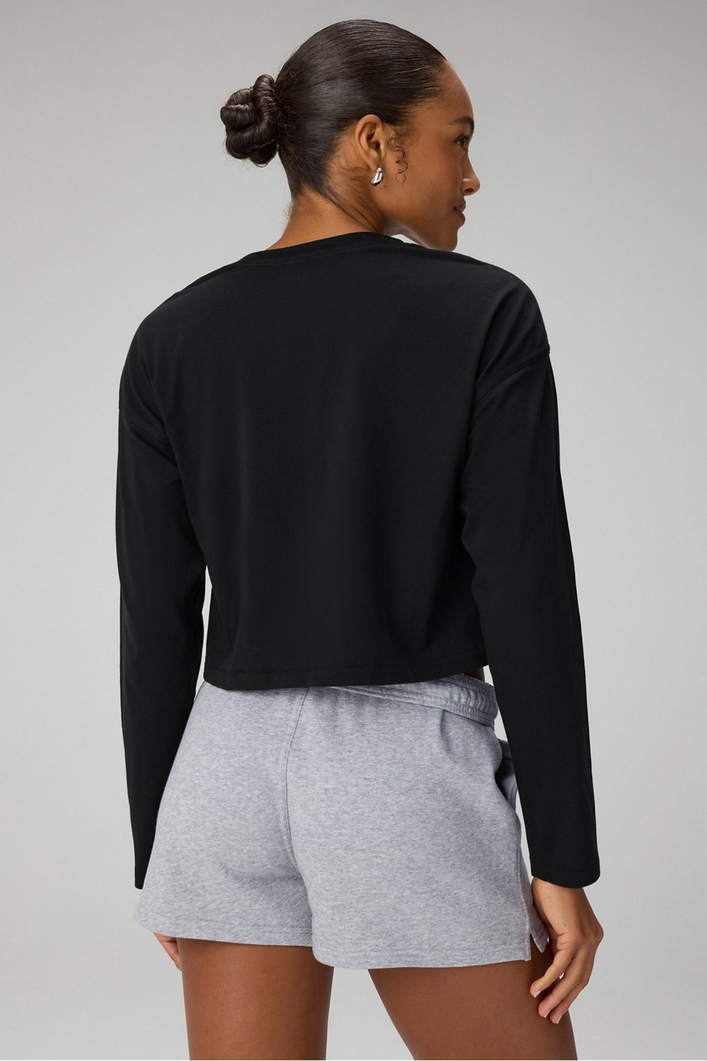 Fabletics 100% Cotton Boxy Long Sleeve Tee