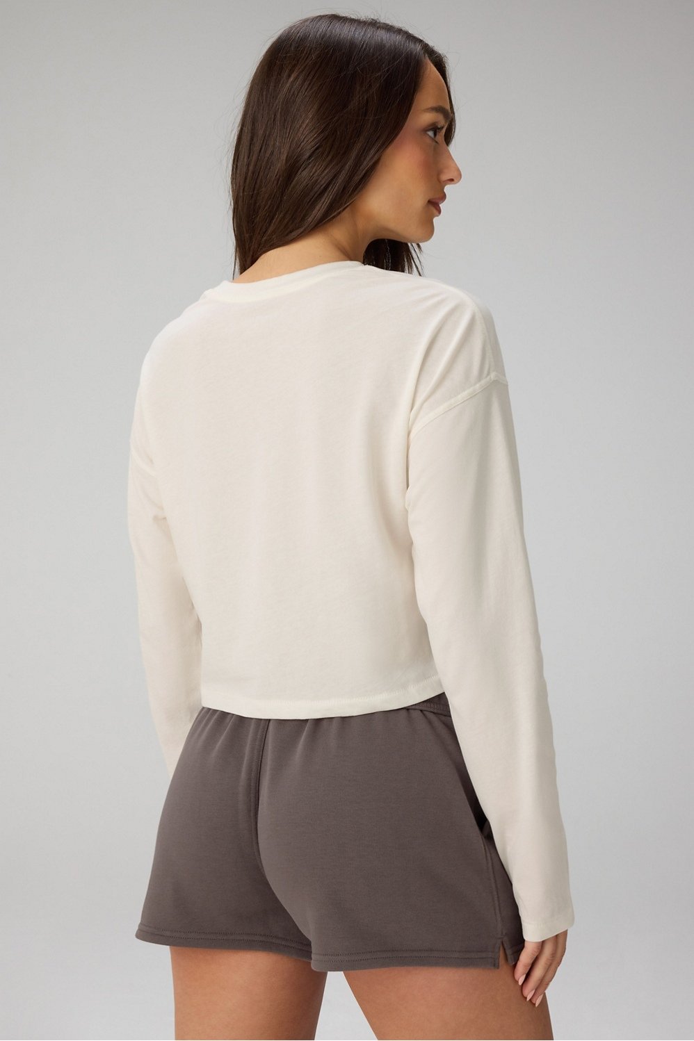 Fabletics 100% Cotton Boxy Long Sleeve Tee