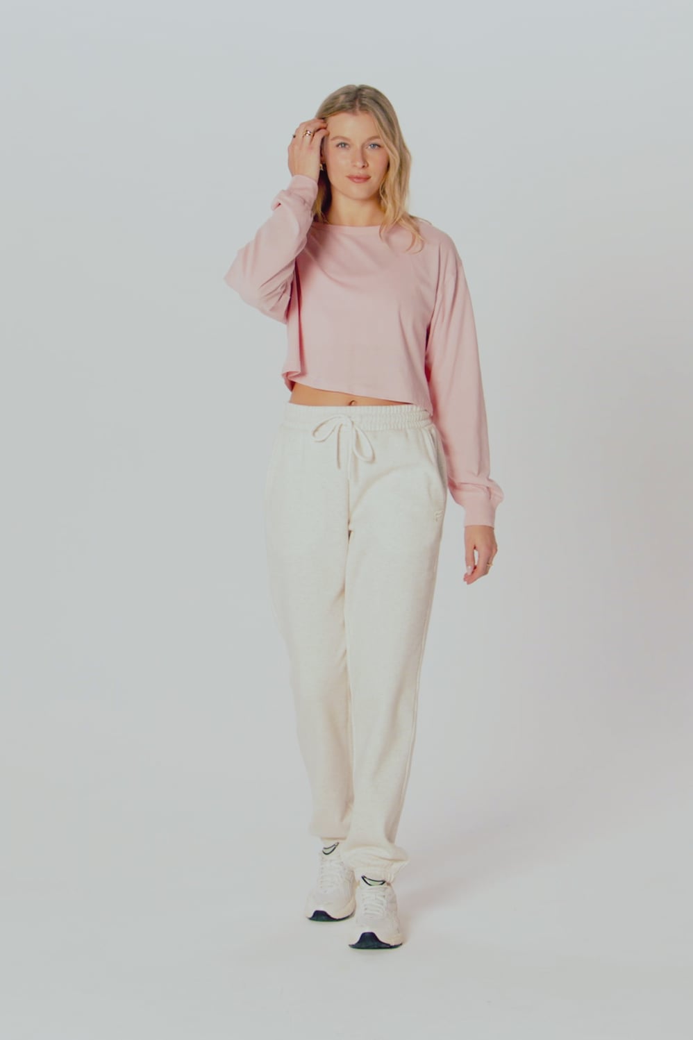 Fabletics 100% Cotton Boxy Long Sleeve Tee