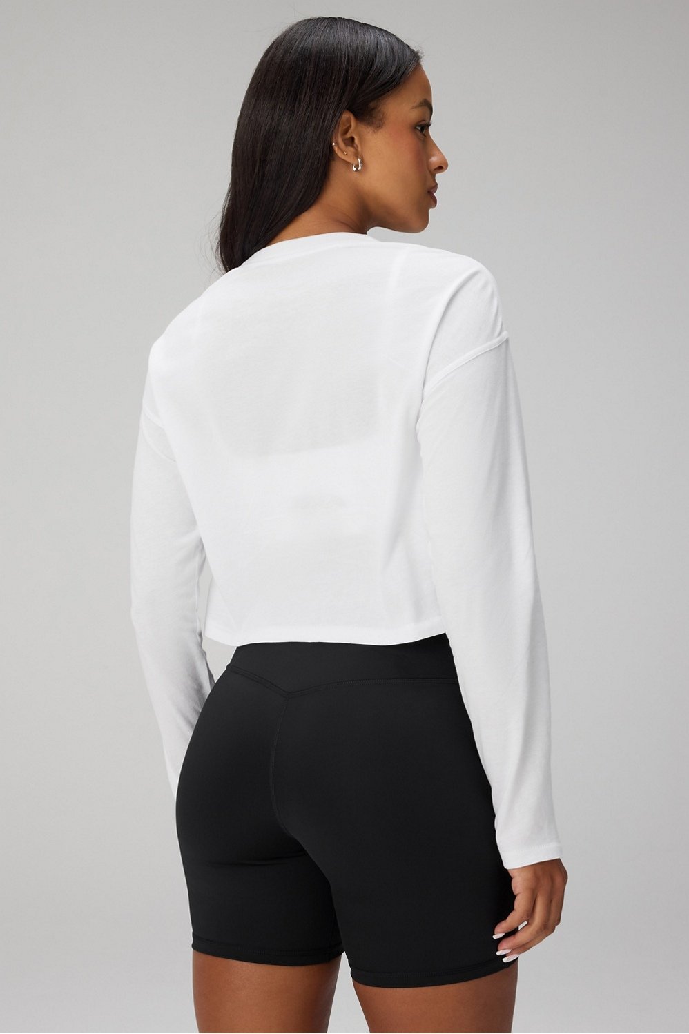 Fabletics 100% Cotton Boxy Long Sleeve Tee