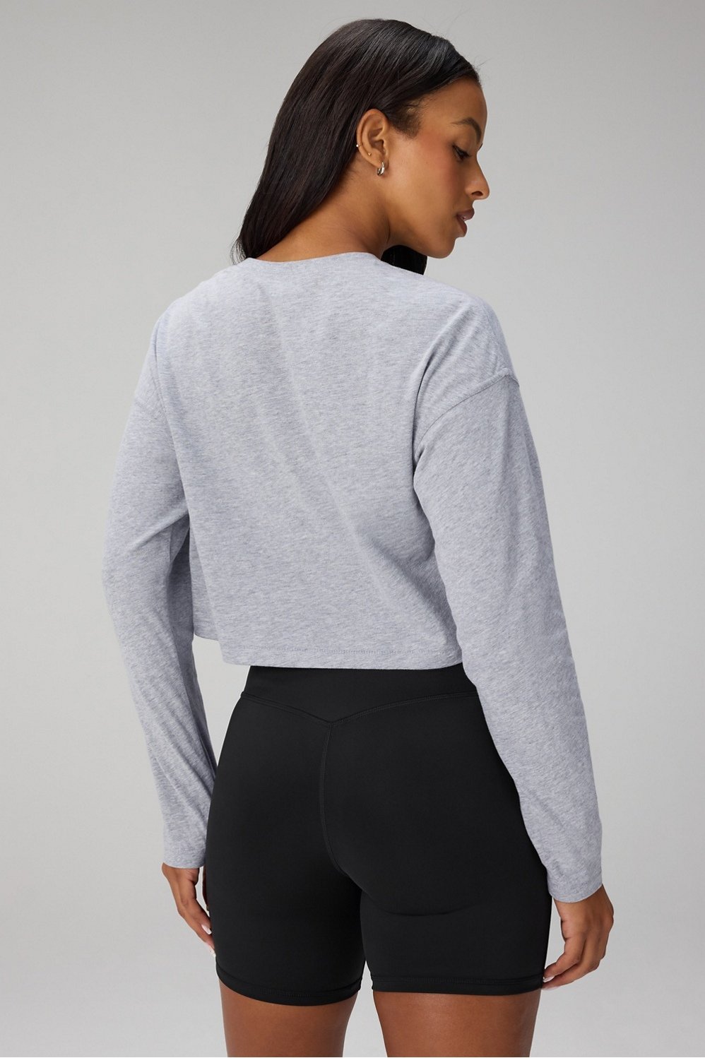 Fabletics 100% Cotton Boxy Long Sleeve Tee