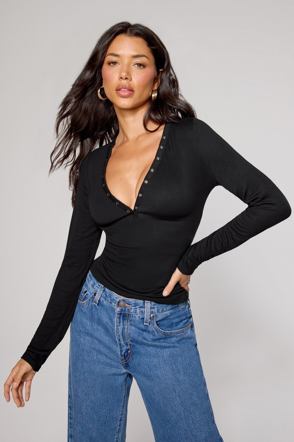 Fabletics Soft Rib Long Sleeve Henley