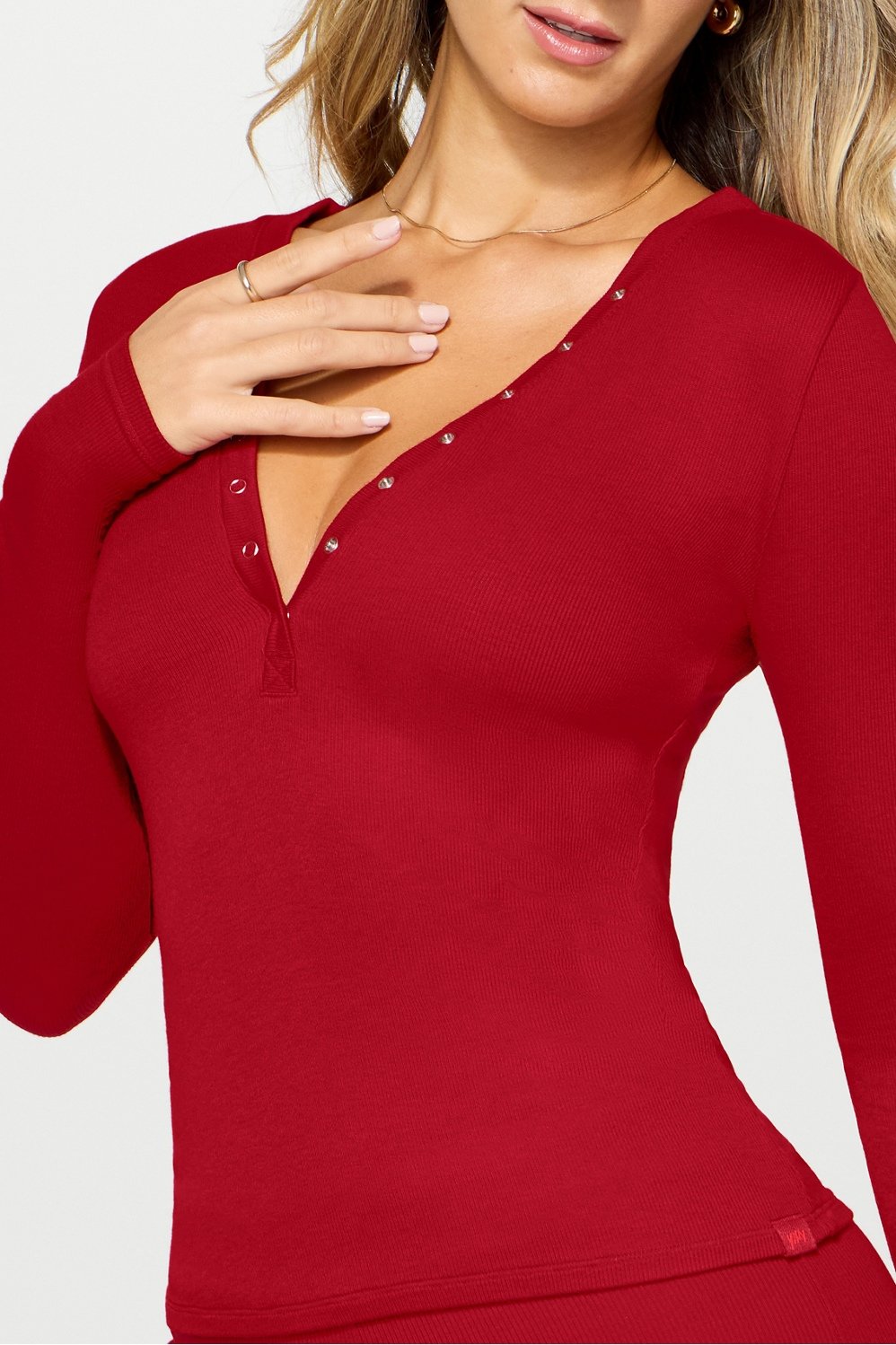 Fabletics Soft Rib Long Sleeve Henley