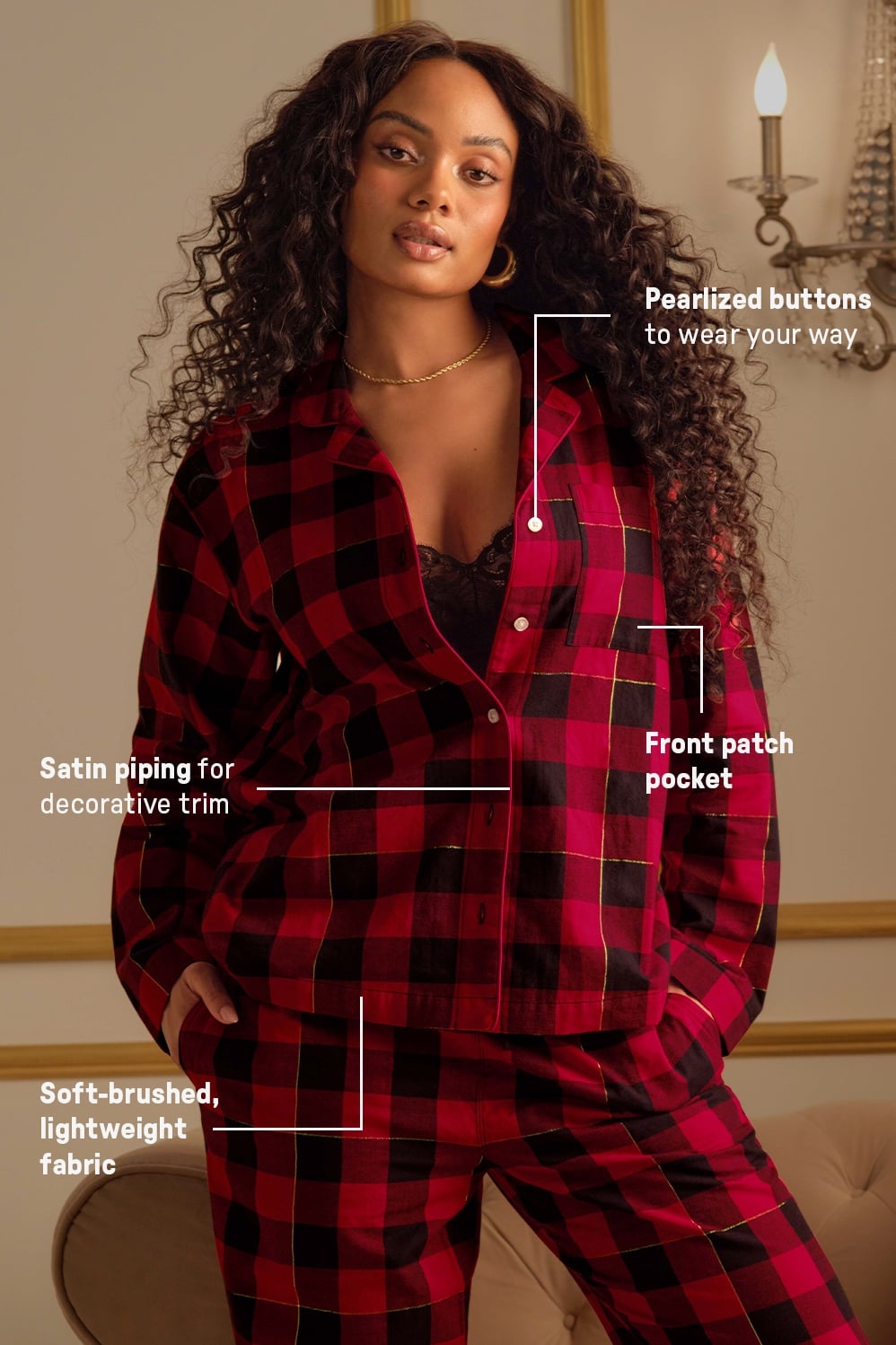 Fabletics Dream Flannel Long Sleeve Top