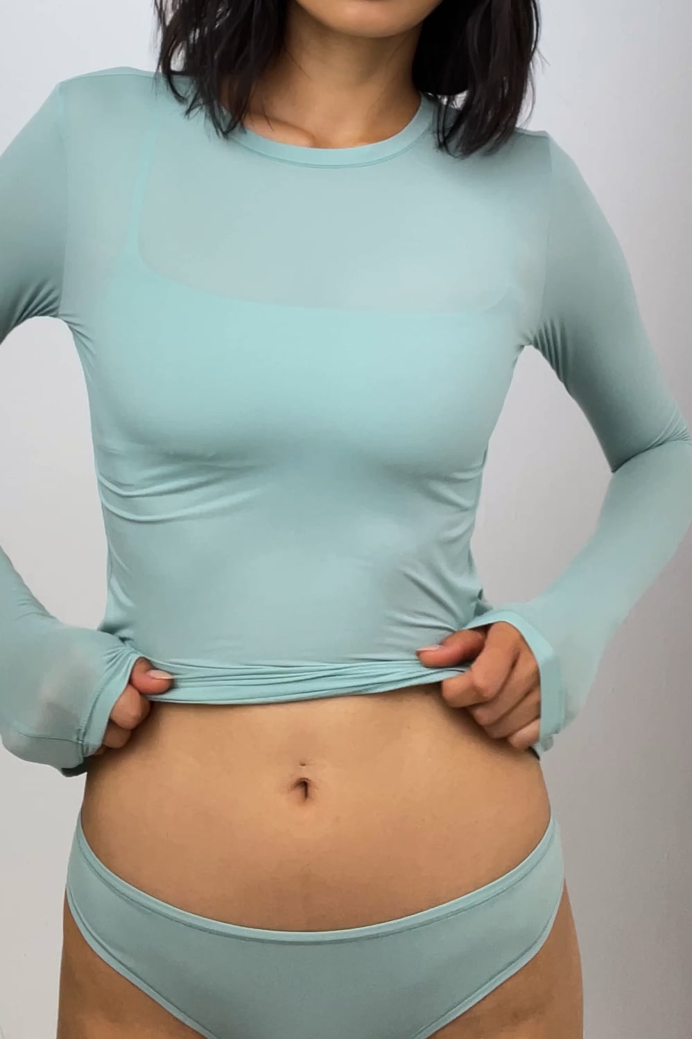 Fabletics Stretchy Fit Crew Long Sleeve Tee