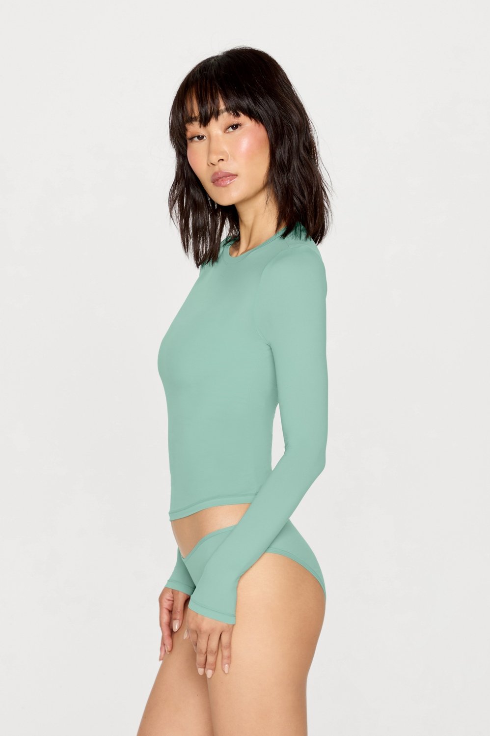 Fabletics Stretchy Fit Crew Long Sleeve Tee