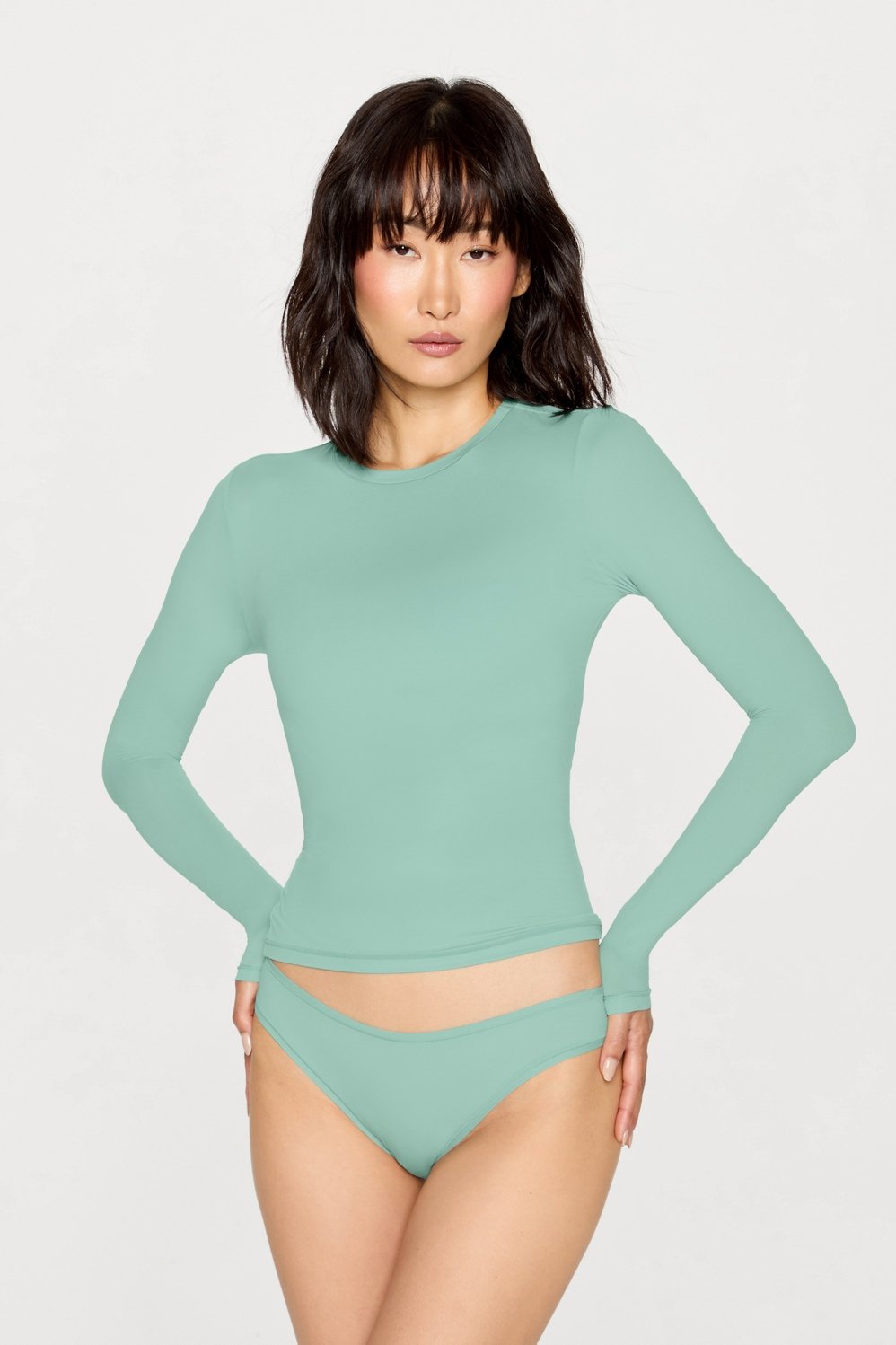 Fabletics Stretchy Fit Crew Long Sleeve Tee