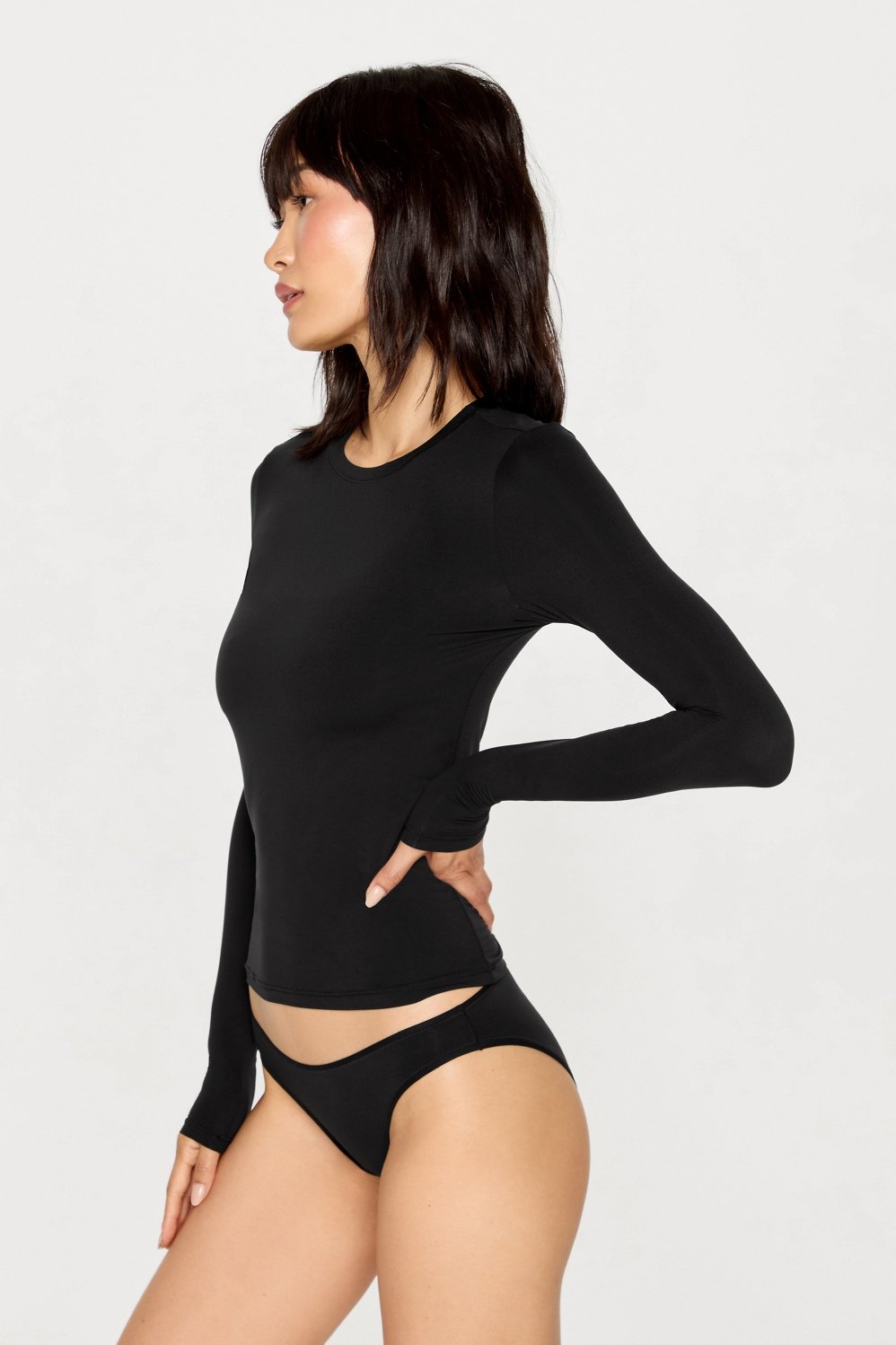 Fabletics Stretchy Fit Crew Long Sleeve Tee