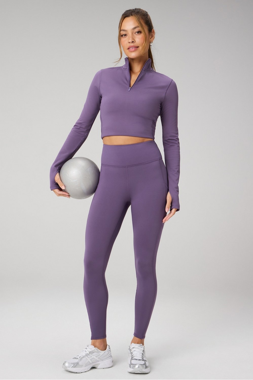 Fabletics Cold Weather Long-Sleeve Half-Zip Top