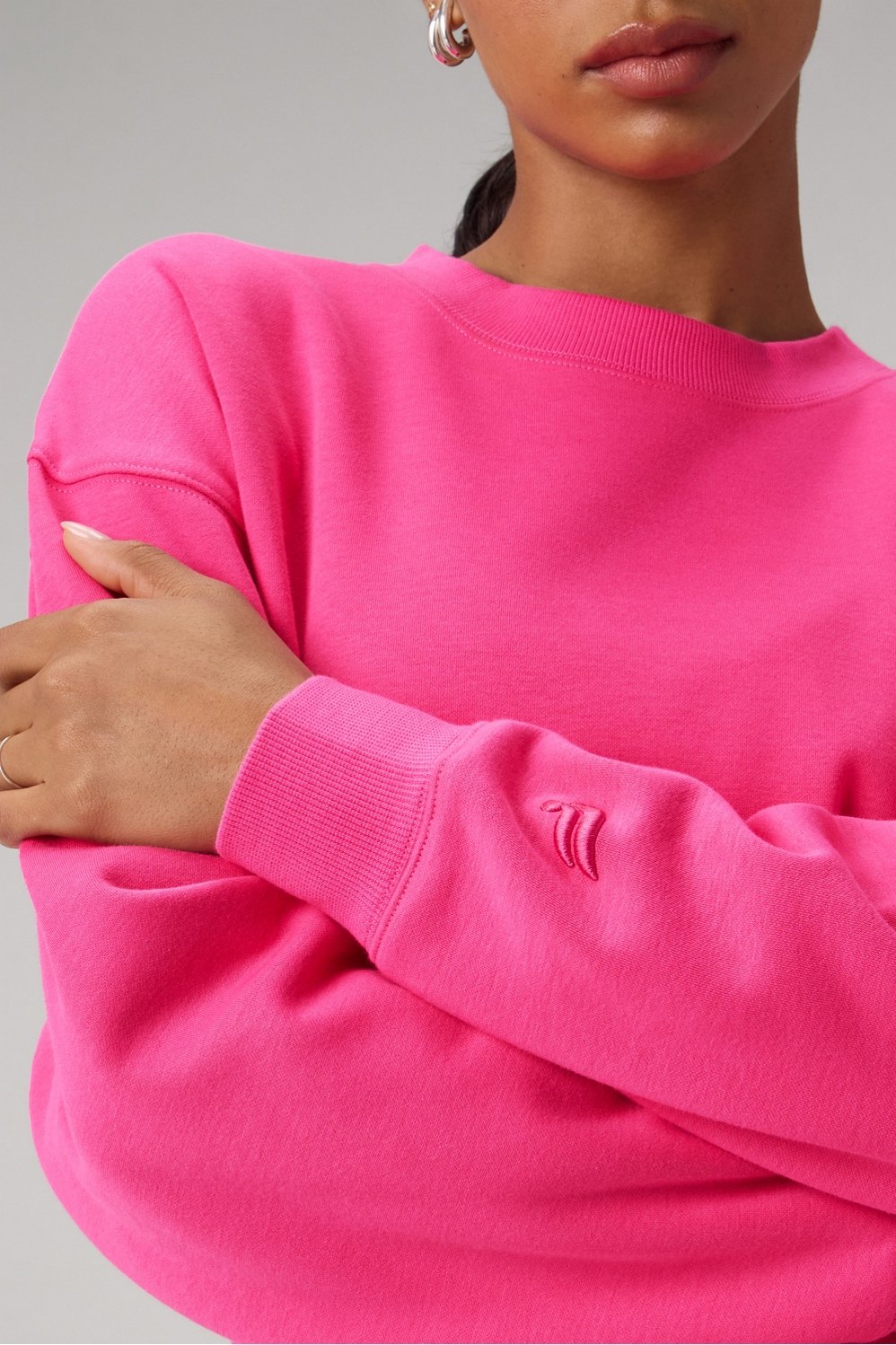 Fabletics Cozy Fleece Crew Neck Sweatshirt