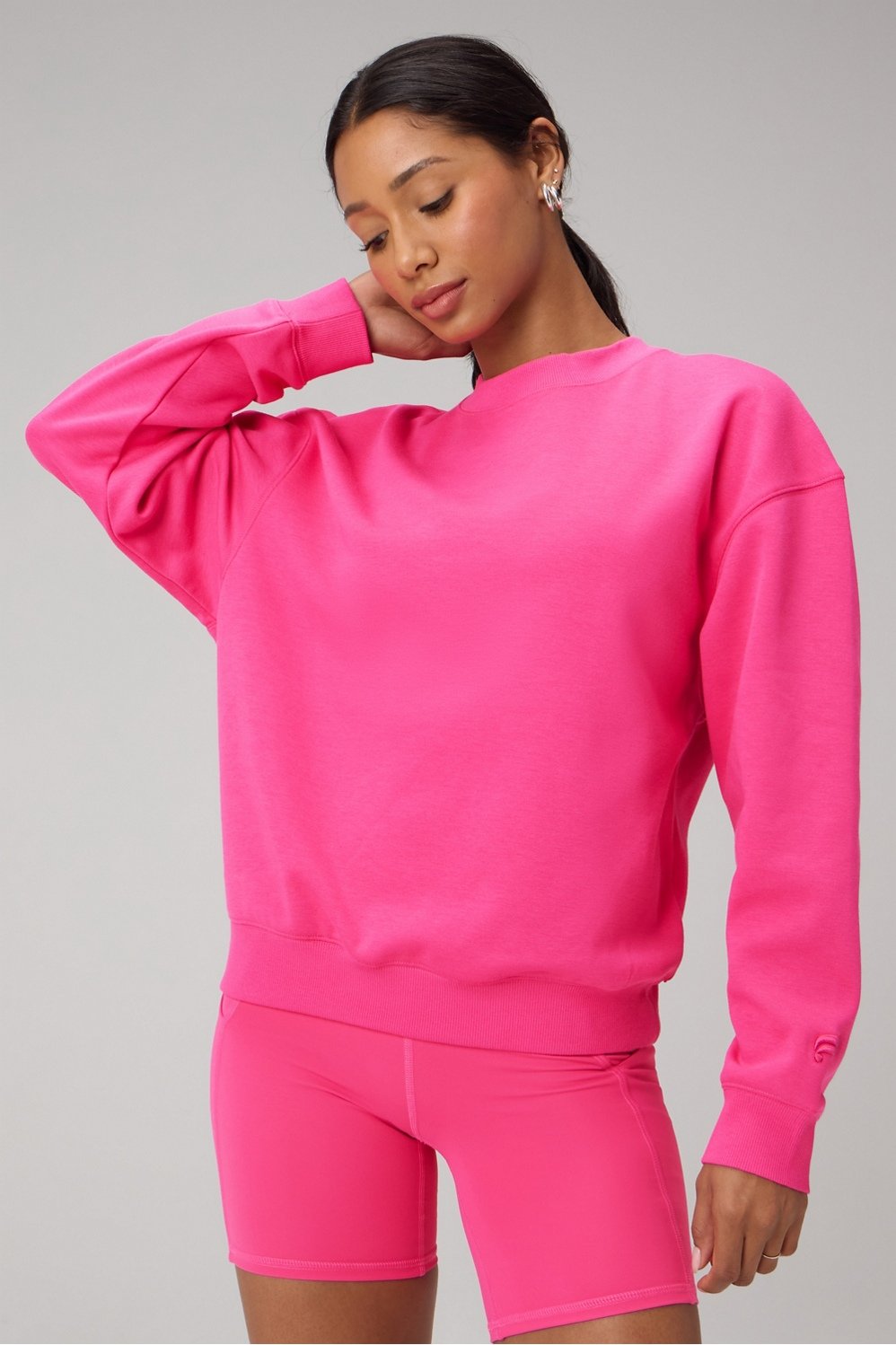 Fabletics Cozy Fleece Crew Neck Sweatshirt