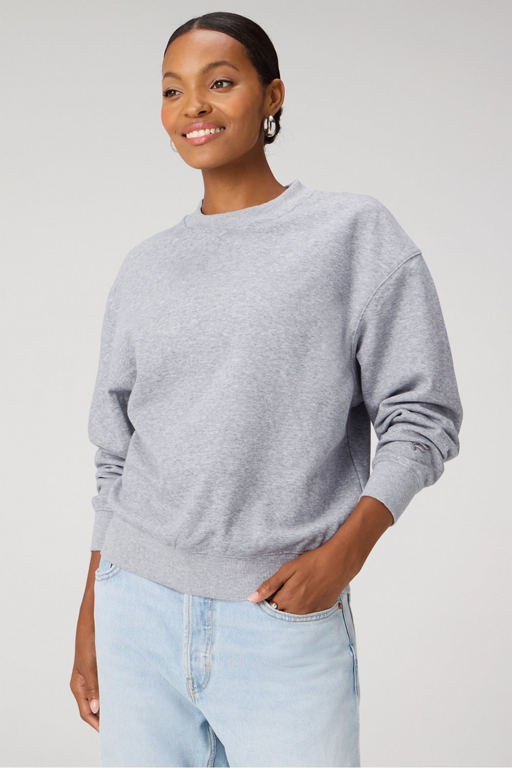 Fabletics Cozy Fleece Crew Neck Sweatshirt